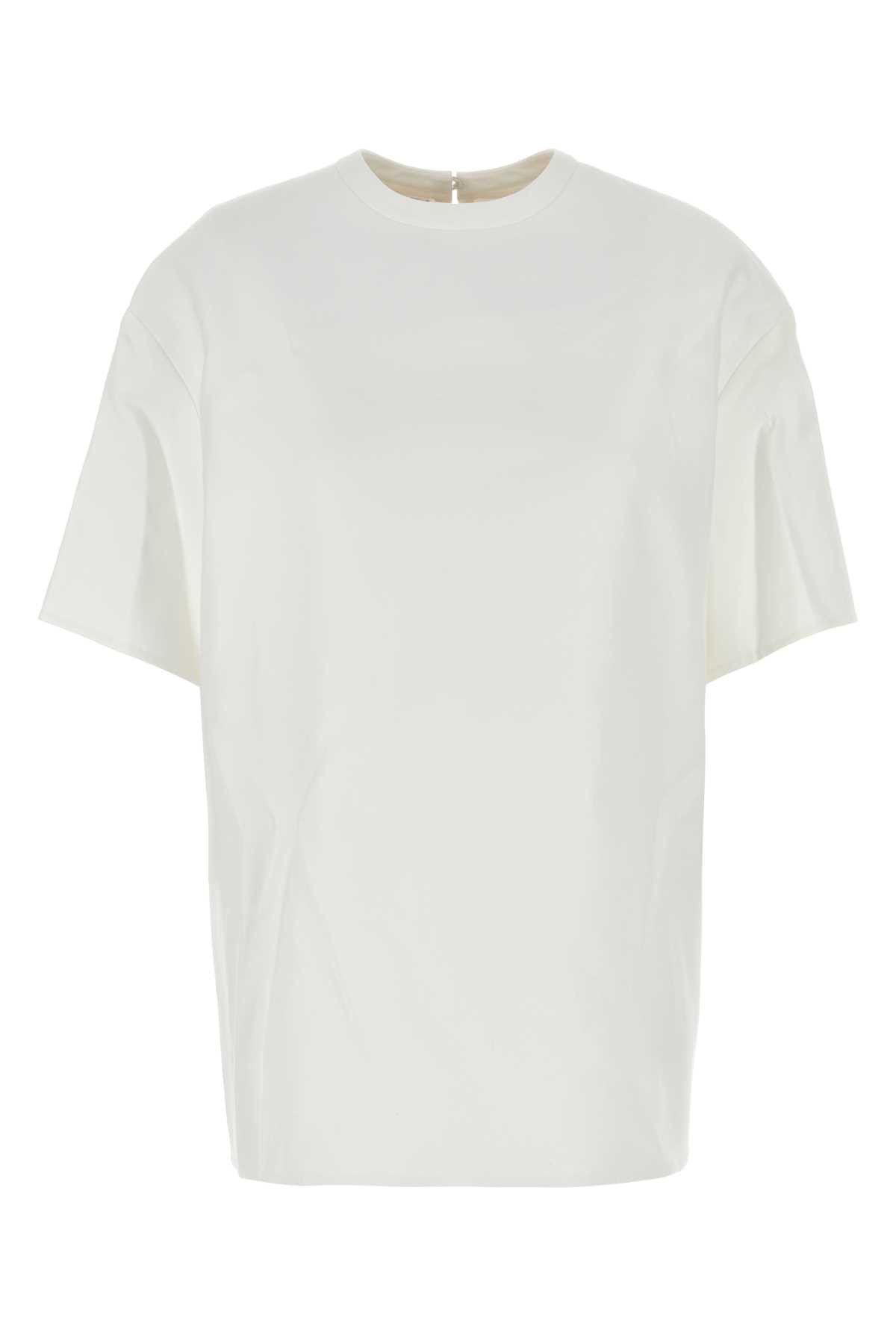 White Cotton Blend T-Shirt