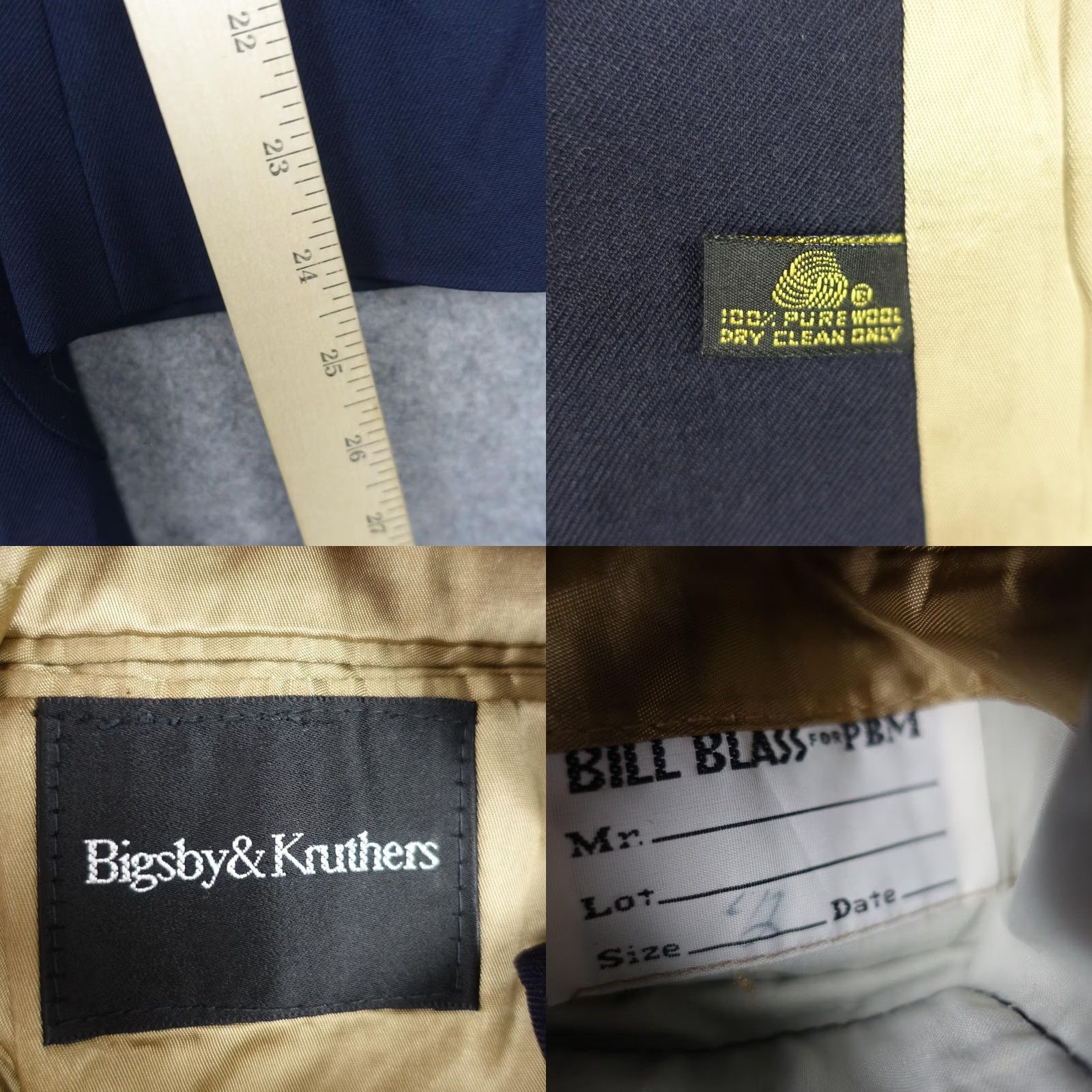 Bill Blass VINTAGE Bill Blass Blazer Mens 42 Navy Wool Three-Button Jacket Sport Coat Navy Blue Wool Three-Button Blazer Mens 42 Regular Mens Mens Mens Size 42R - 10 Thumbnail