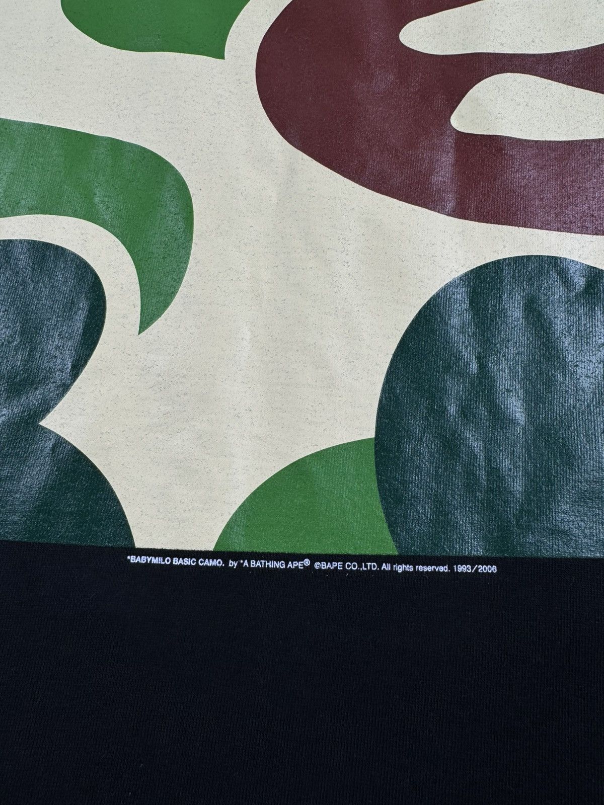 Bape Baby Milo by bathing ape 1993/2006 Hip Hop Camo T Shirt Tee Size US M / EU 48-50 / 2 - 8 Thumbnail