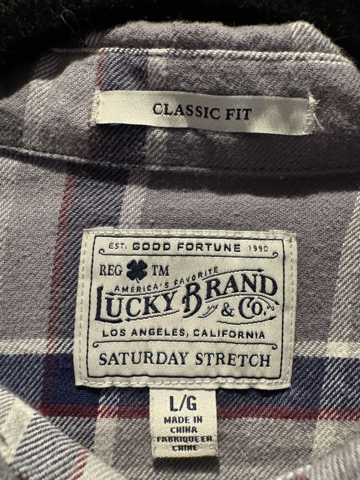 Lucky Brand Lucky Brand Grey Flannel Navy Red Stripes Large Size US L / EU 52-54 / 3 - 4 Thumbnail