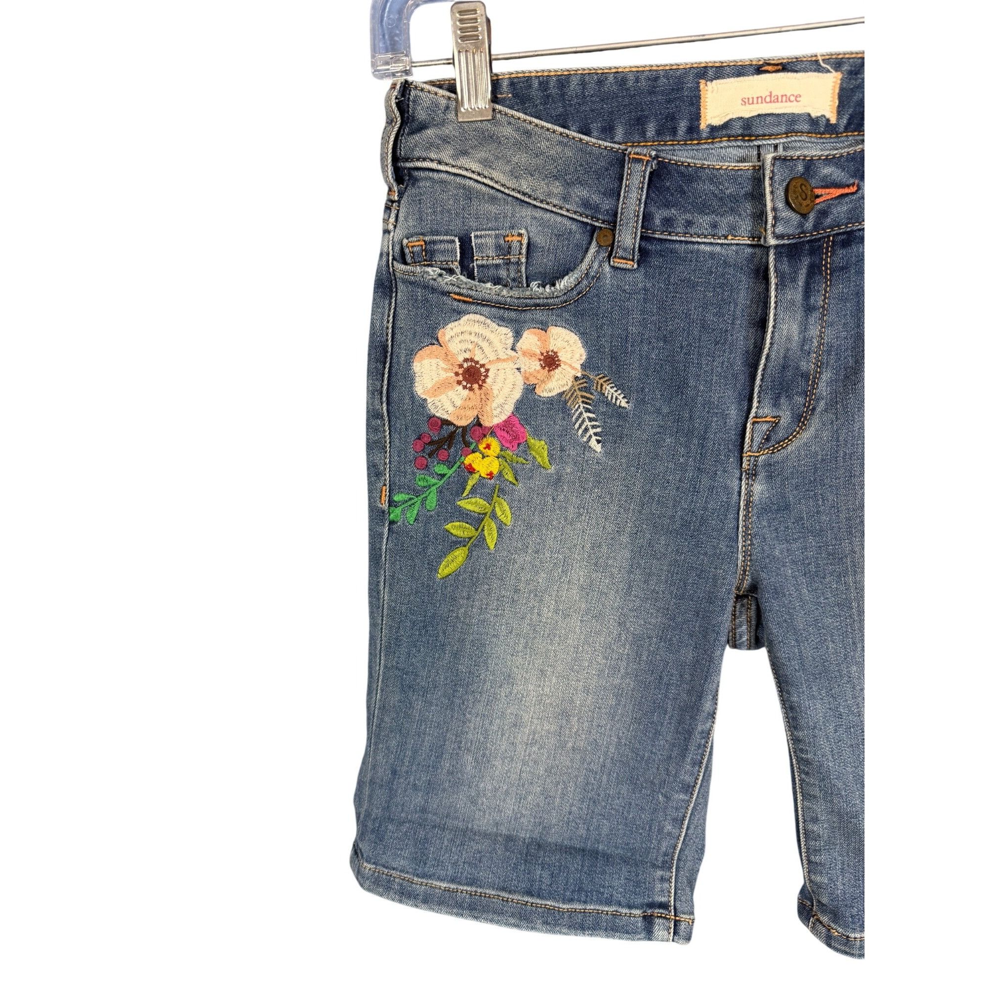 Other Sundance Shorts 27 Embroidered Denim Bermuda Western Rockabi Size 27" / US 4 / IT 40 - 16 Thumbnail