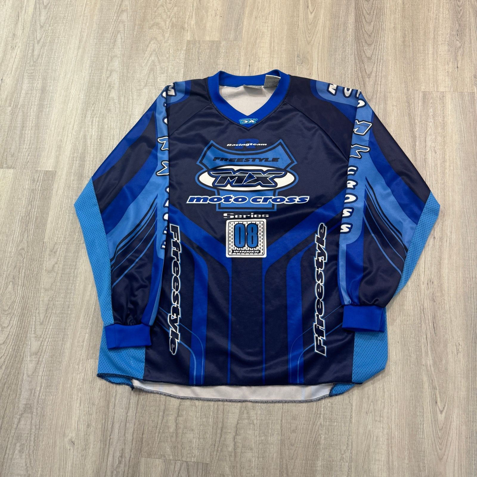Vintage Vintage MX Motocross Racing Shirt Men's Extra Large XL Blue Size US XL / EU 56 / 4 - 1 Thumbnail