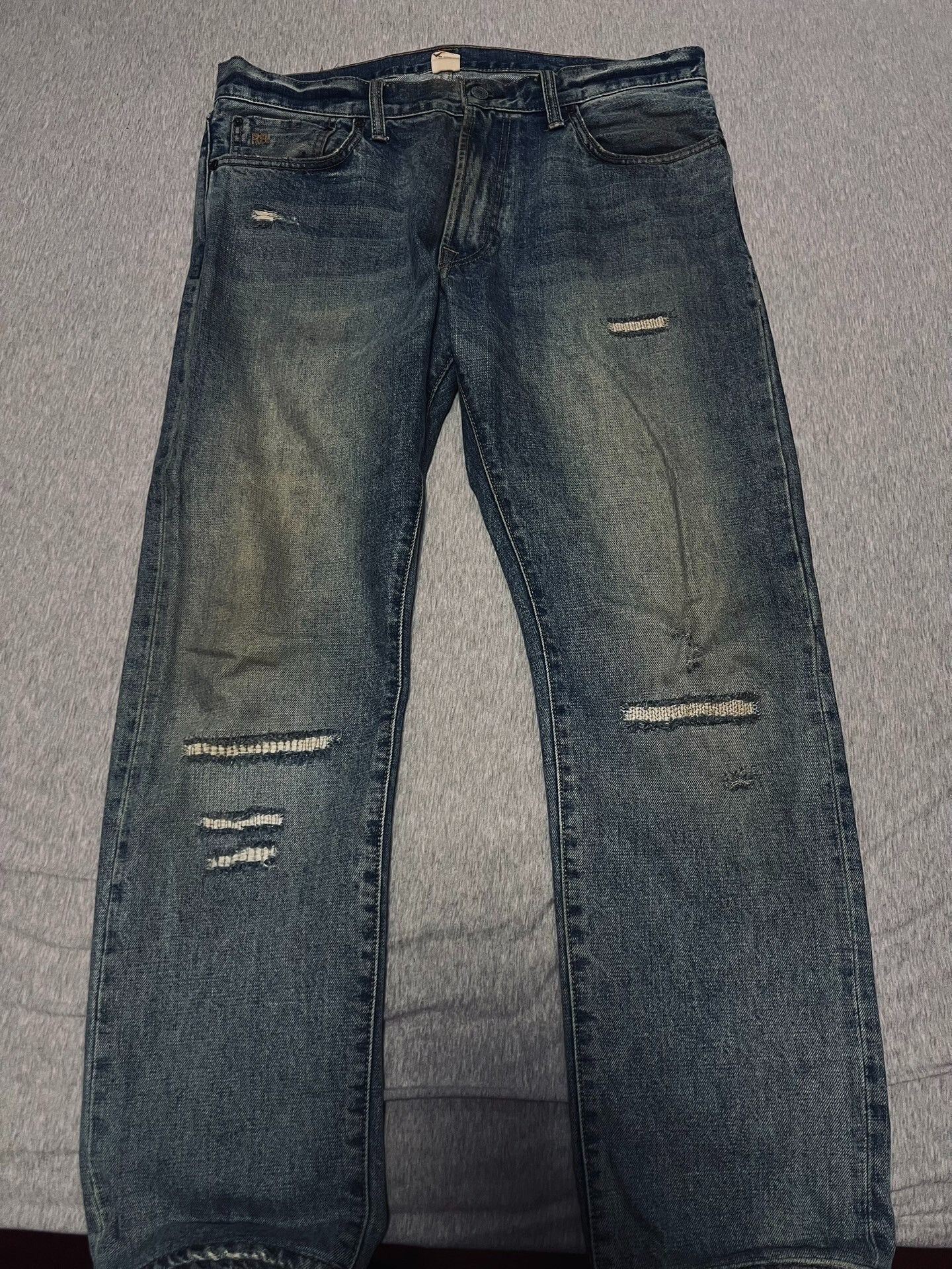RRL Ralph Lauren RRL Washed Distressed Jeans Size US 32 / EU 48 - 1 Thumbnail