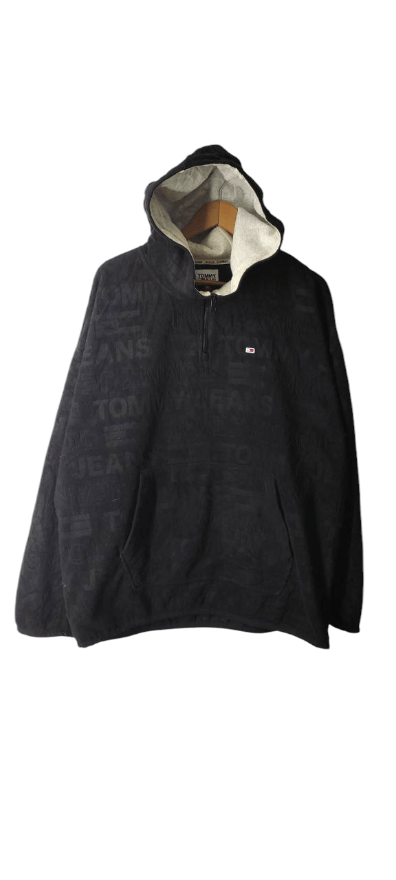 Tommy Hilfiger TOMMY HILFIGER OVERSIZE MONOGRAM HALF ZIPPER PULLOVER JACKET Size US XL / EU 56 / 4 - 2 Thumbnail