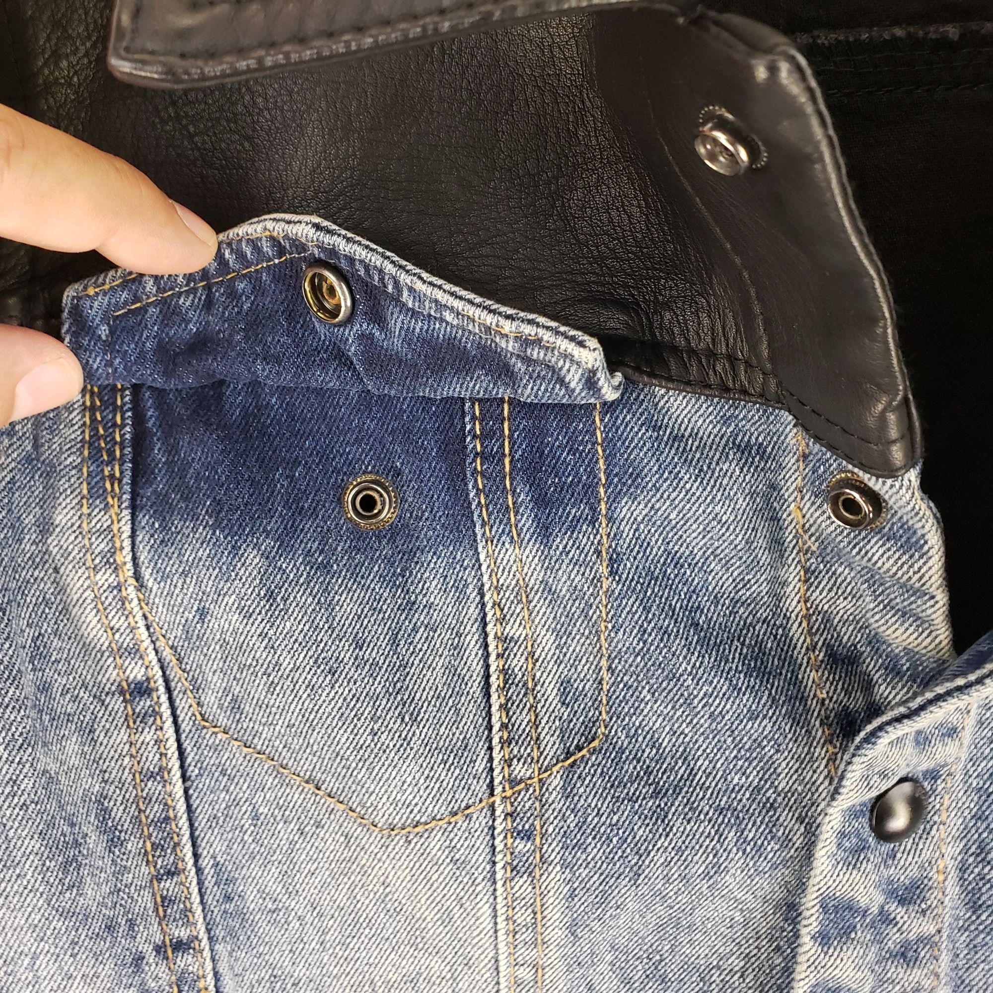 BLANKNYC BlankNYC Faux Leather And Denim Jacket - Black / Blue Jean W Size M / US 6-8 / IT 42-44 - 11 Thumbnail
