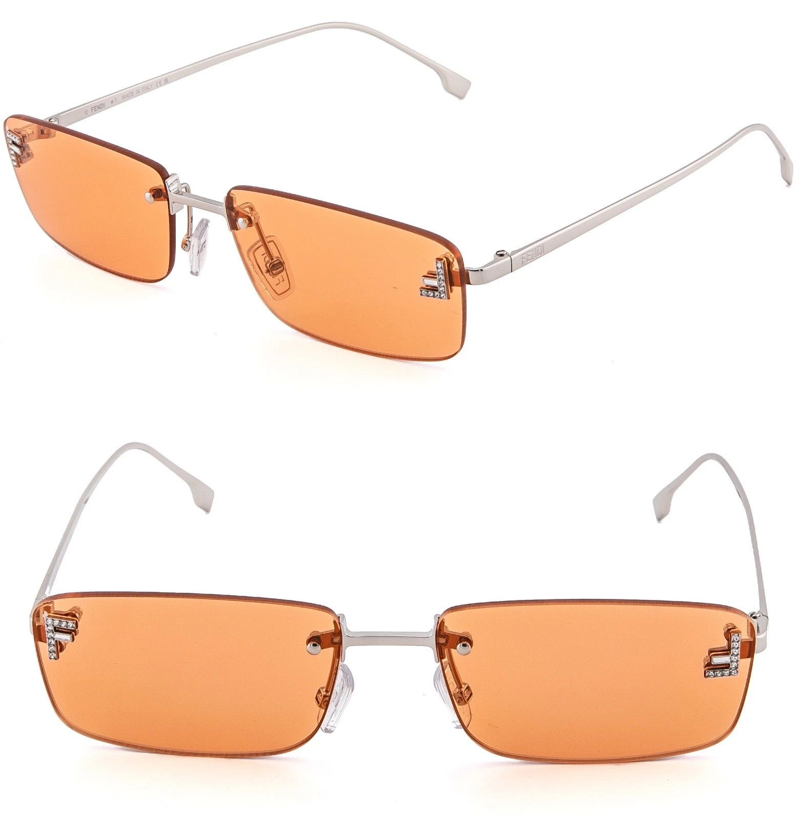 Fendi FENDI FE4172US FIRST 4172 Silver Orange Narrow Fashion 16J Size ONE SIZE - 1 Thumbnail