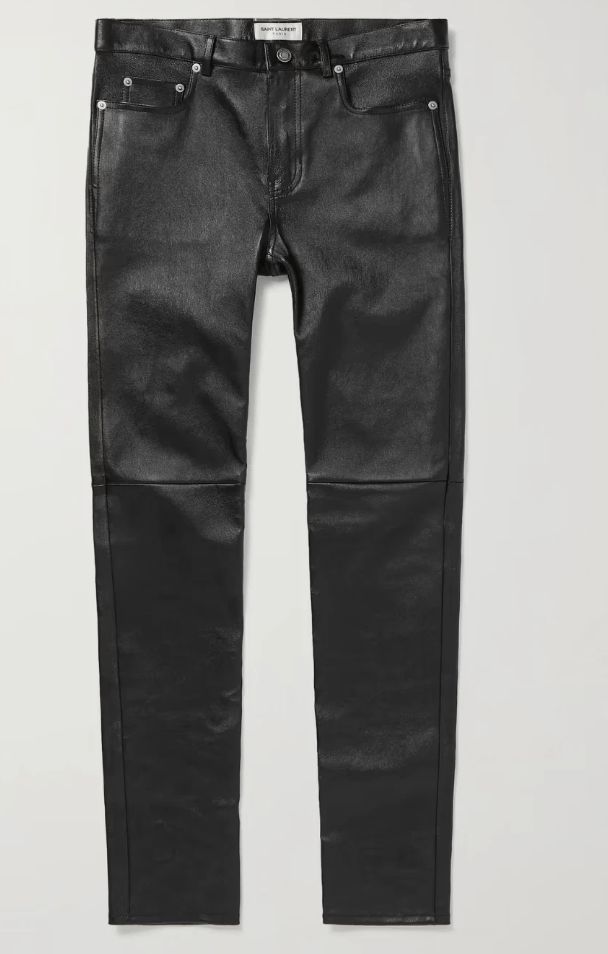 Saint Laurent Paris o1bcso1str0326 Drawstring Leather Pants in Black Size US 30 / EU 46 - 3 Thumbnail