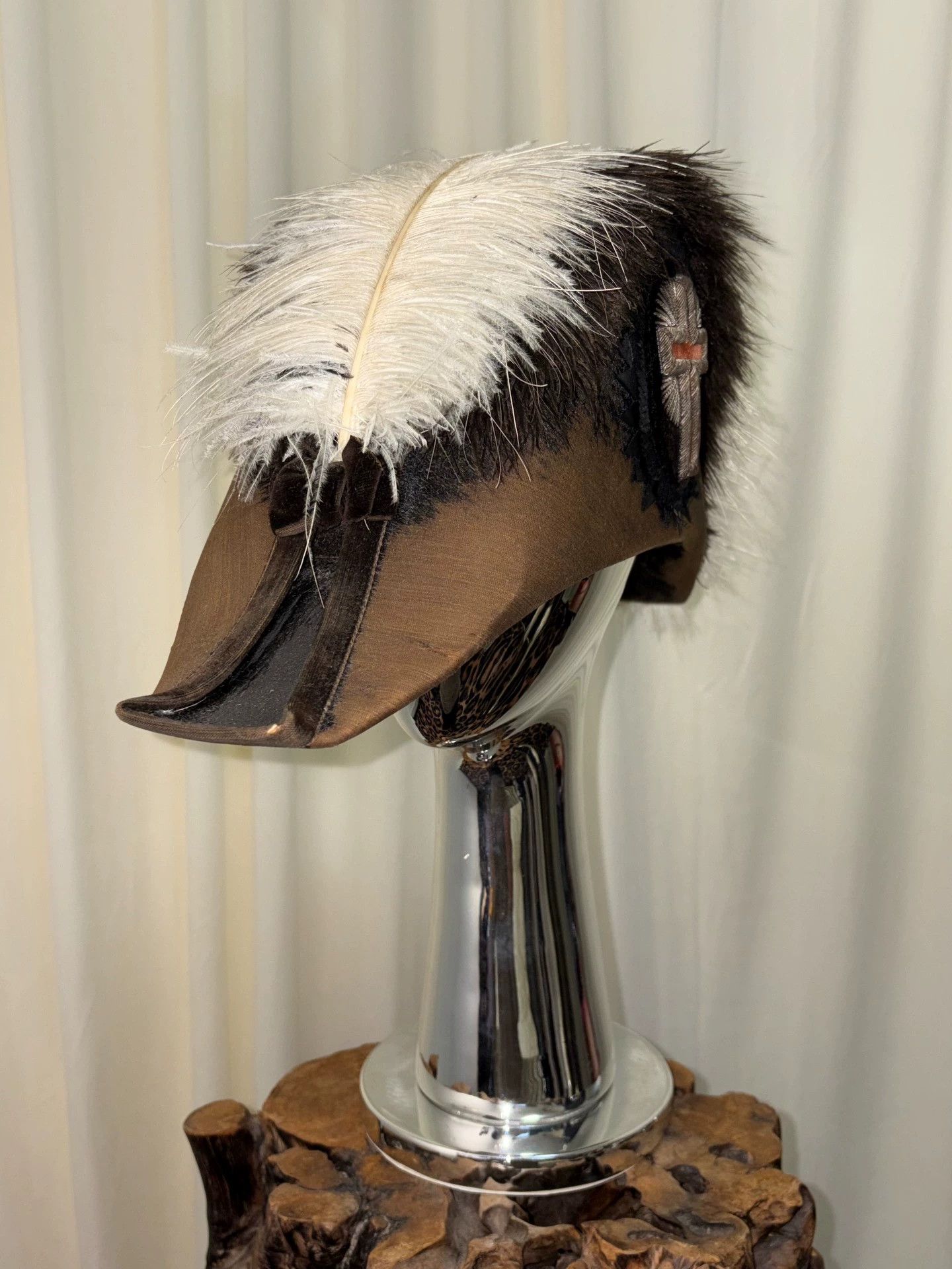 Other Vintage European Feather Velvet Cross Ceremonial Hat Size ONE SIZE - 4 Thumbnail