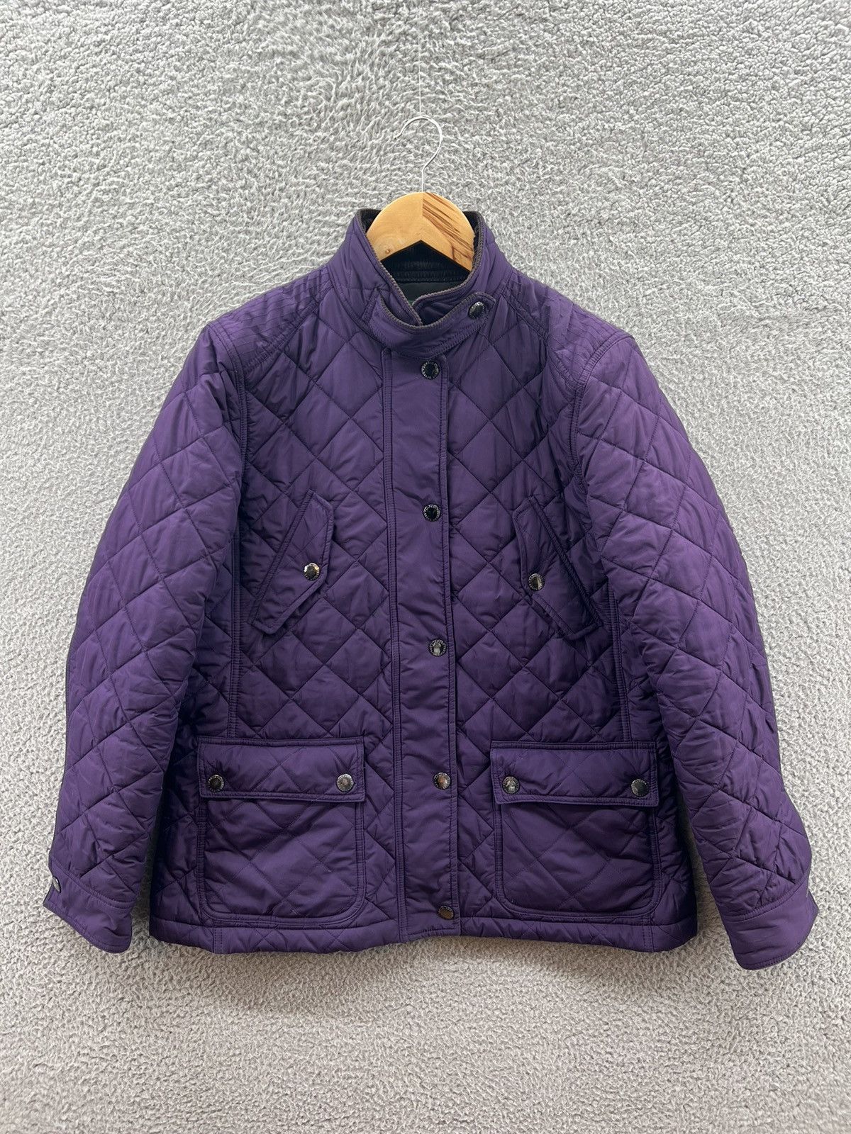 Lauren Ralph Lauren Lauren Ralph Lauren Quilted Jacket Women's Purple Corduroy Size L / US 10 / IT 46 - 1 Thumbnail