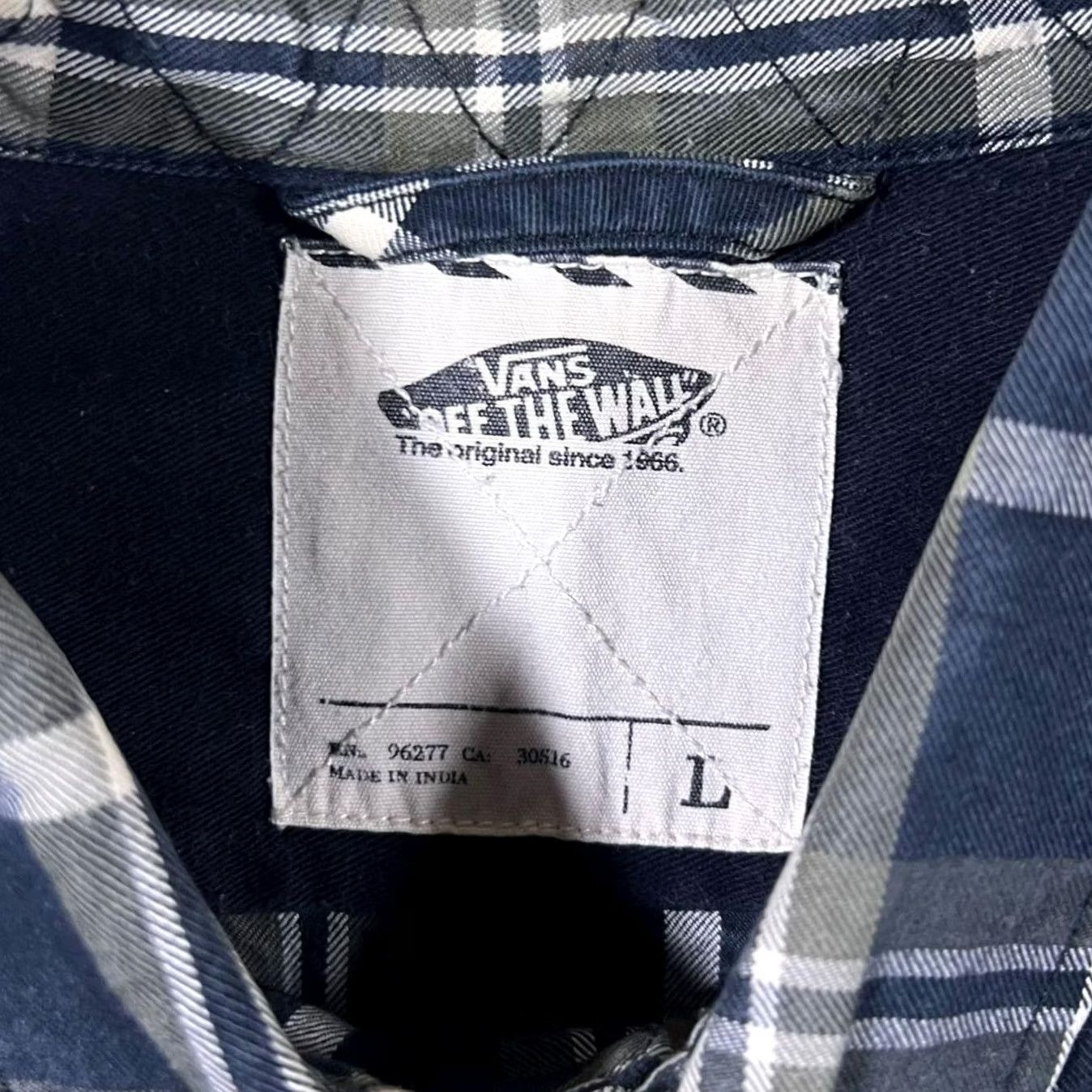 Vans Vans Off The Wall Skater Plaid Check Long Sleeve Heavy Cotton Shirt Large Mens Size US L / EU 52-54 / 3 - 3 Thumbnail
