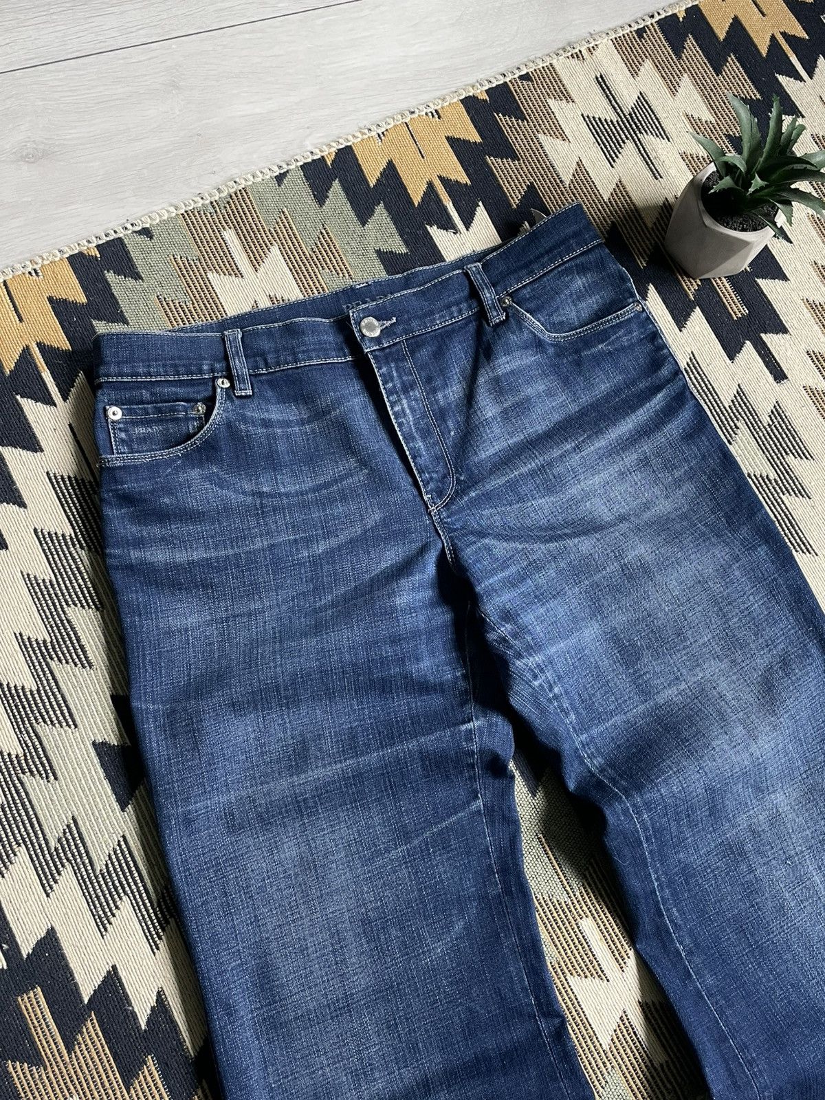 Vintage Vintage Prada Baggy Y2K Denim Flared Jeans Size 30" / US 8 / IT 44 - 8 Thumbnail