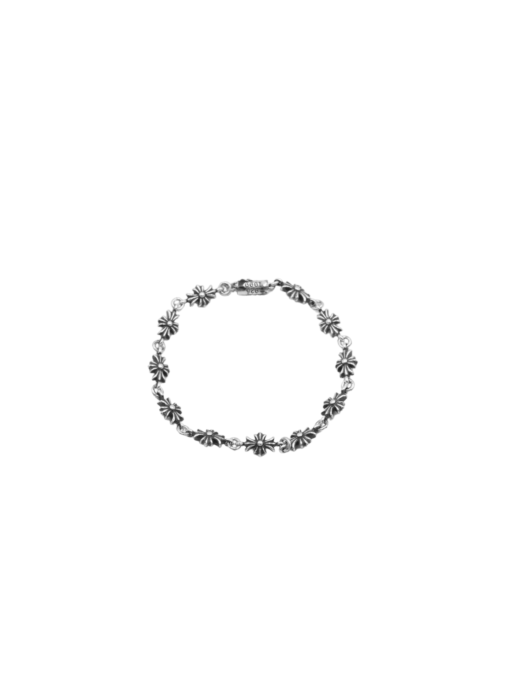 Chrome Hearts Chrome Hearts 925 Silver Tiny E Bracelet - 11L Size ONE SIZE - 1 Thumbnail
