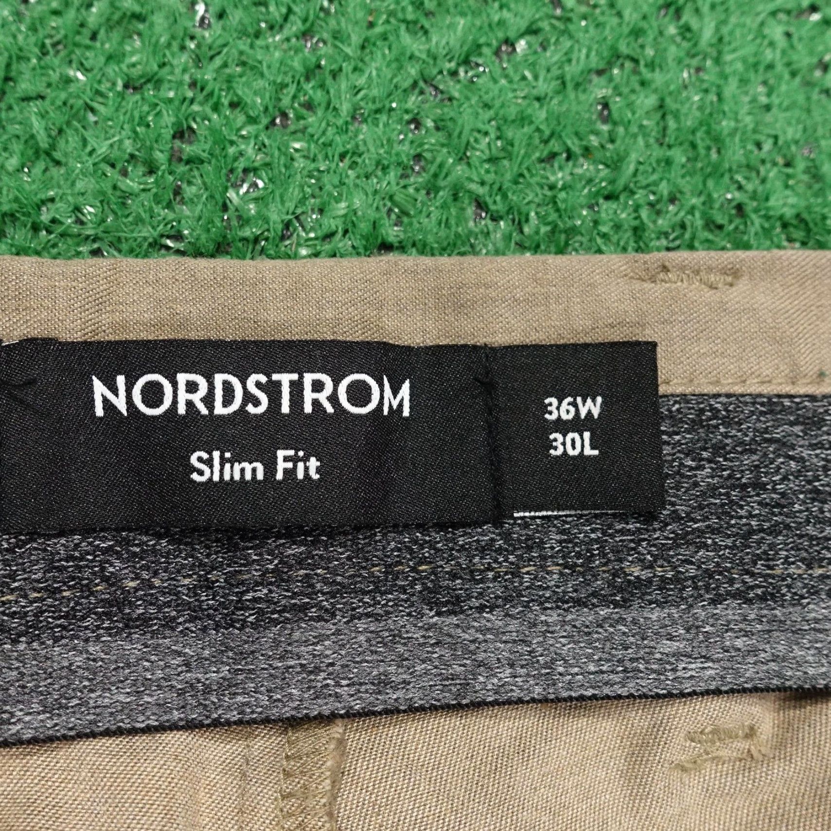 Nordstrom Nordstrom Pants Mens 36x30 Beige Slim Fit Chino Flat Front Stretch Pockets Casual Business Size US 36 / EU 52 - 7 Thumbnail