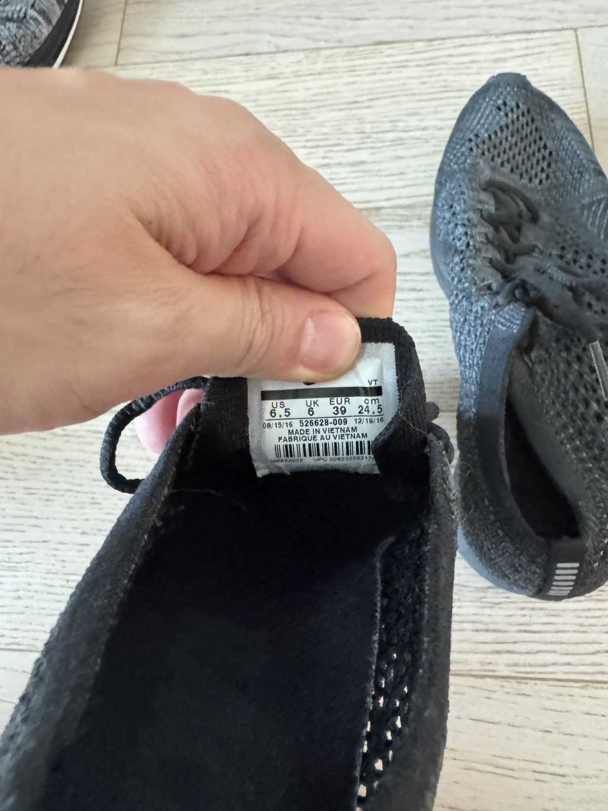 Nike Flyknit Racer ‘Triple Black’ US6.5 Size US 6.5 / EU 39-40 - 6 Thumbnail