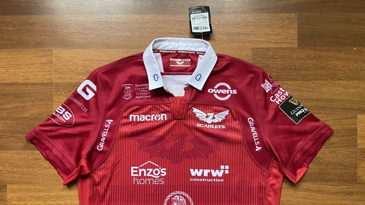Macron × Vintage NWT SCARLETS MACRON 2018/2019 RUGBY HOME JERSEY Size US XL / EU 56 / 4 - 2 Thumbnail
