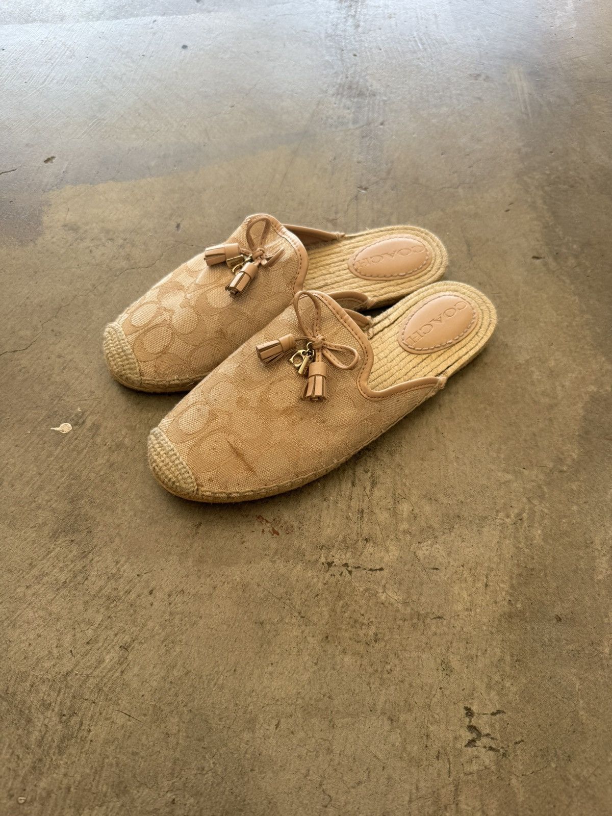 Coach Coach Cassidy Rose Gold Espadrille Mule Size 8 Pre Owned Size US 8 / IT 38 - 1 Thumbnail