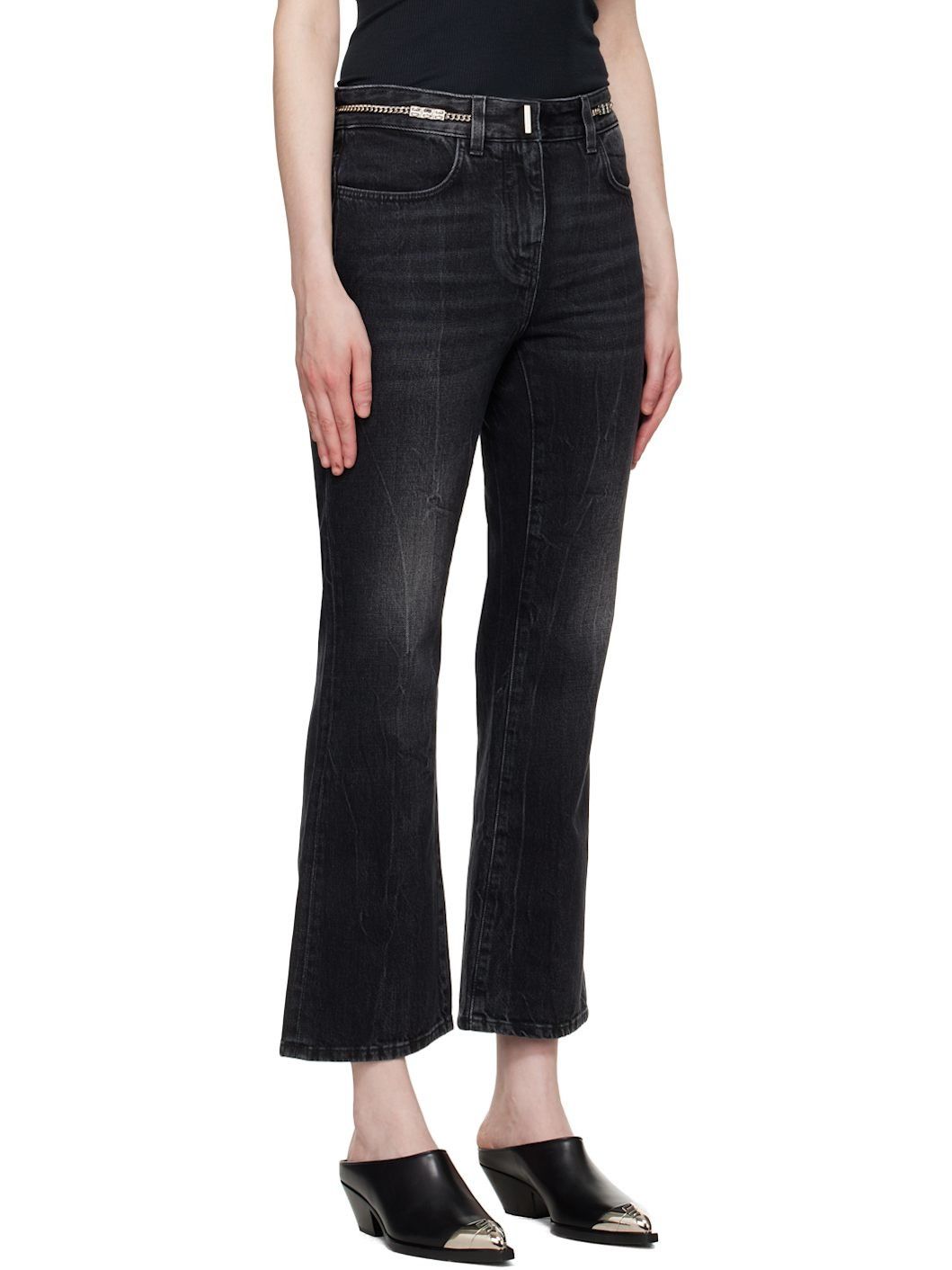 Givenchy o1y0925 Boot-Cut Jeans in Black Size 27" / US 4 / IT 40 - 2 Thumbnail