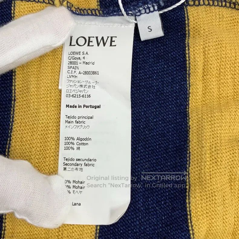 Loewe Loewe Color-blocked striped logo embroidery cotton hooded Size US S / EU 44-46 / 1 - 8 Thumbnail