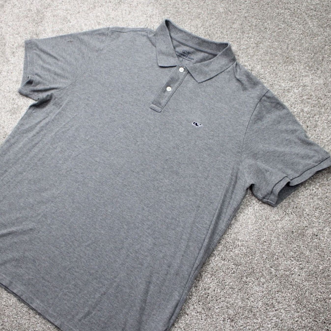 Vineyard Vines Vineyard Vines Edgartown Polo Shirt Mens Large Gray Short Sleeve Cotton Polyester Blend Stretch Polo Shirt Size US L / EU 52-54 / 3 - 3 Thumbnail