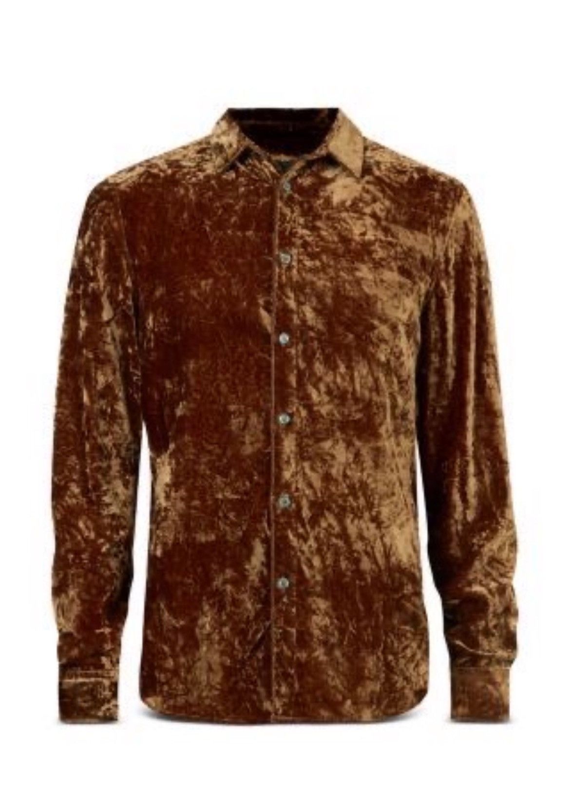 John Varvatos Crinkled Velvet Slim Shirt. Size Large Size US L / EU 52-54 / 3 - 9 Thumbnail