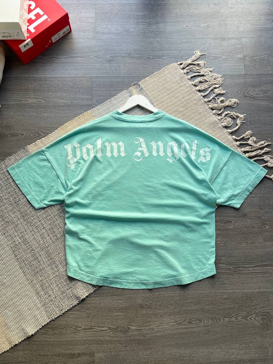 Palm Angels Palm Angels Turquoise Classic Back Logo Oversize Blue Tee Size US M / EU 48-50 / 2 - 1 Thumbnail