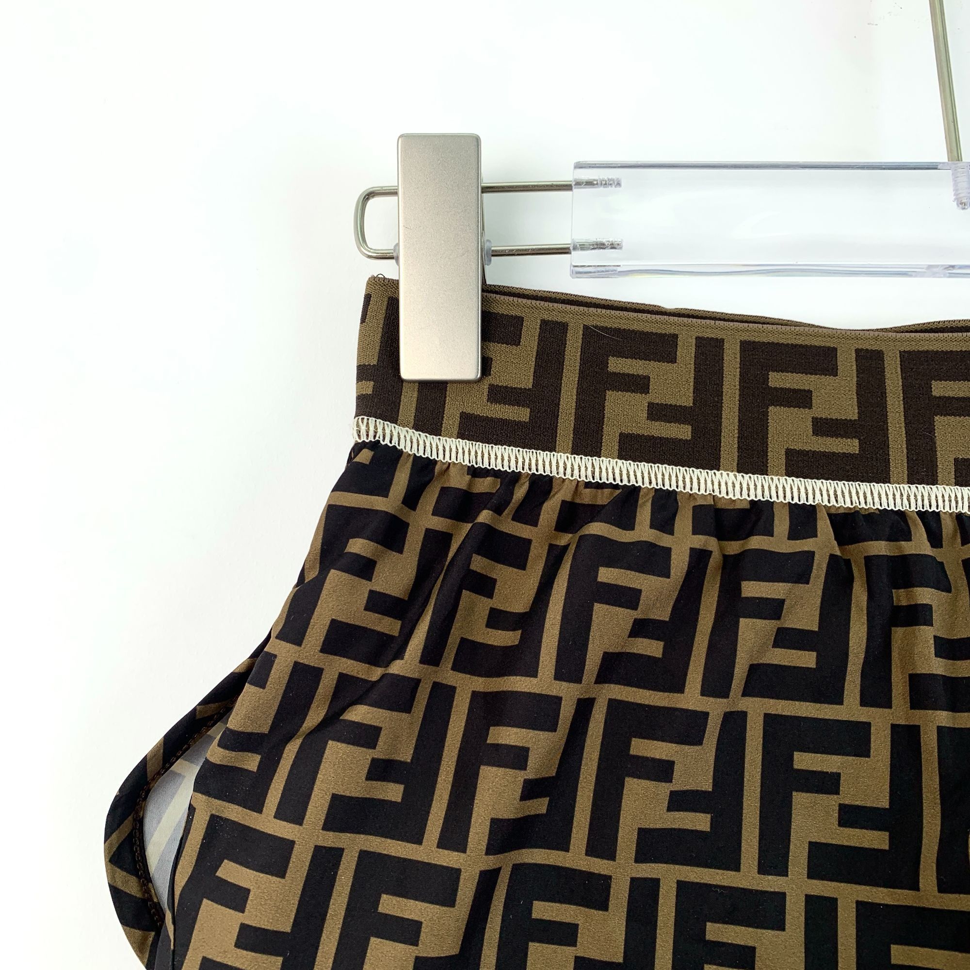 Fendi Fendi Brown Monogram Print Faux Two-Piece Casual Shorts (Siz Size 36" / US 14 / IT 50 - 5 Thumbnail