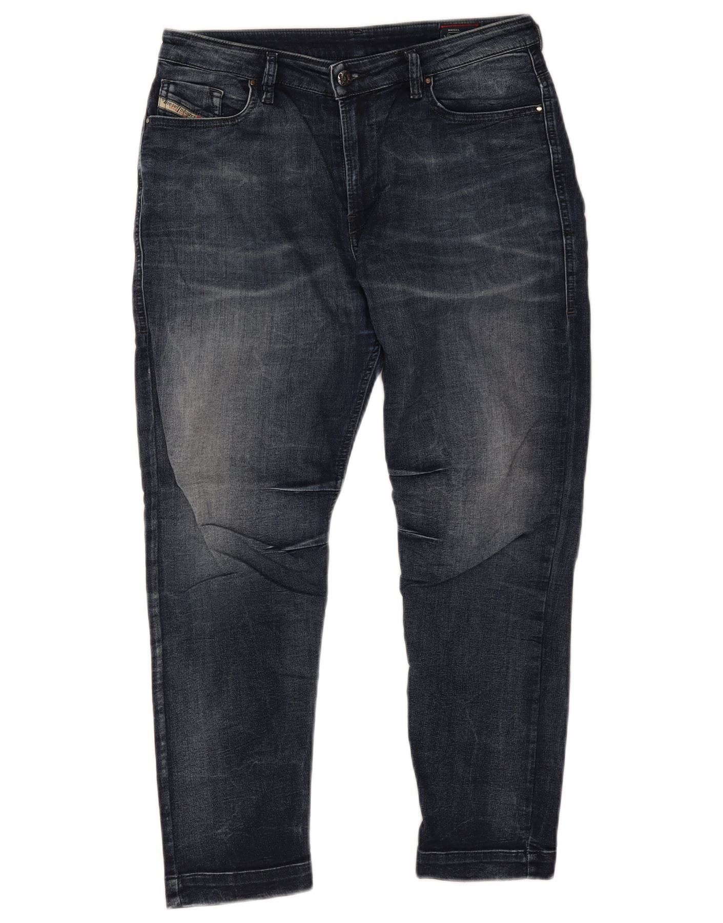Diesel Womens Crop Slim Jeans W27 L24 Blue Cotton Size 42" / US 20 - 1 Thumbnail