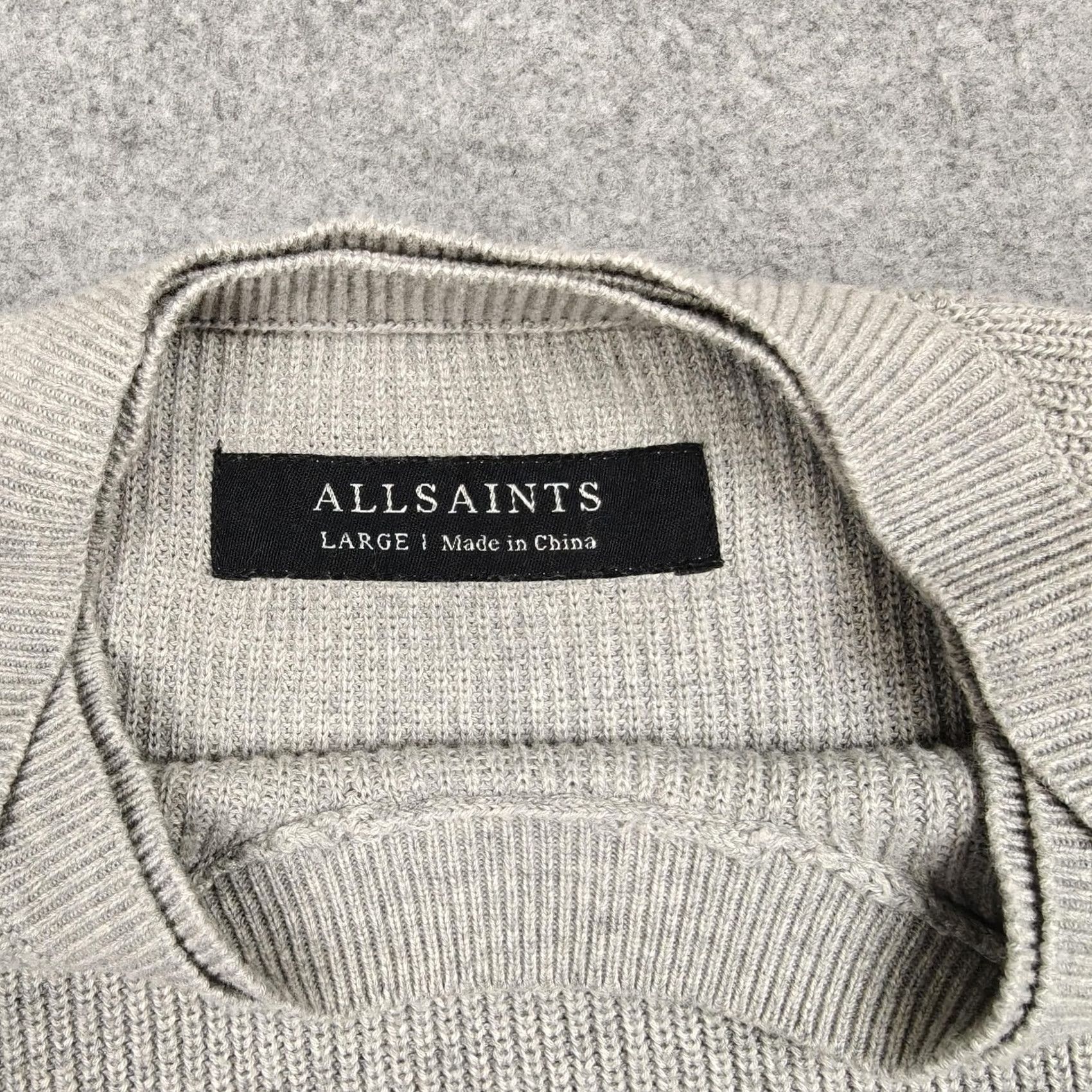 Allsaints AllSaints Sweater Mens L Gray Cotton Modal Crew Knit Pullover Casual Size US L / EU 52-54 / 3 - 2 Thumbnail