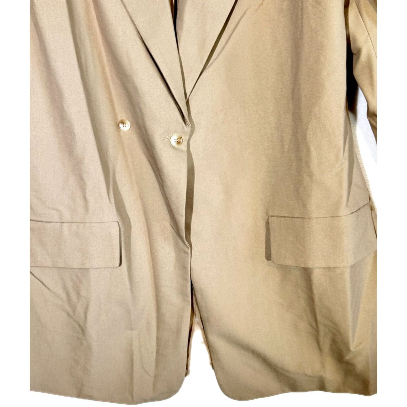 Cider Cider Blazer Jacket Women’s Beige Polyester Tweed Notch Lapel S Jacket Short Sleeve, Machine Wash, Regular Fit, Winter Fall Spring Size S / US 4 / IT 40 - 3 Thumbnail