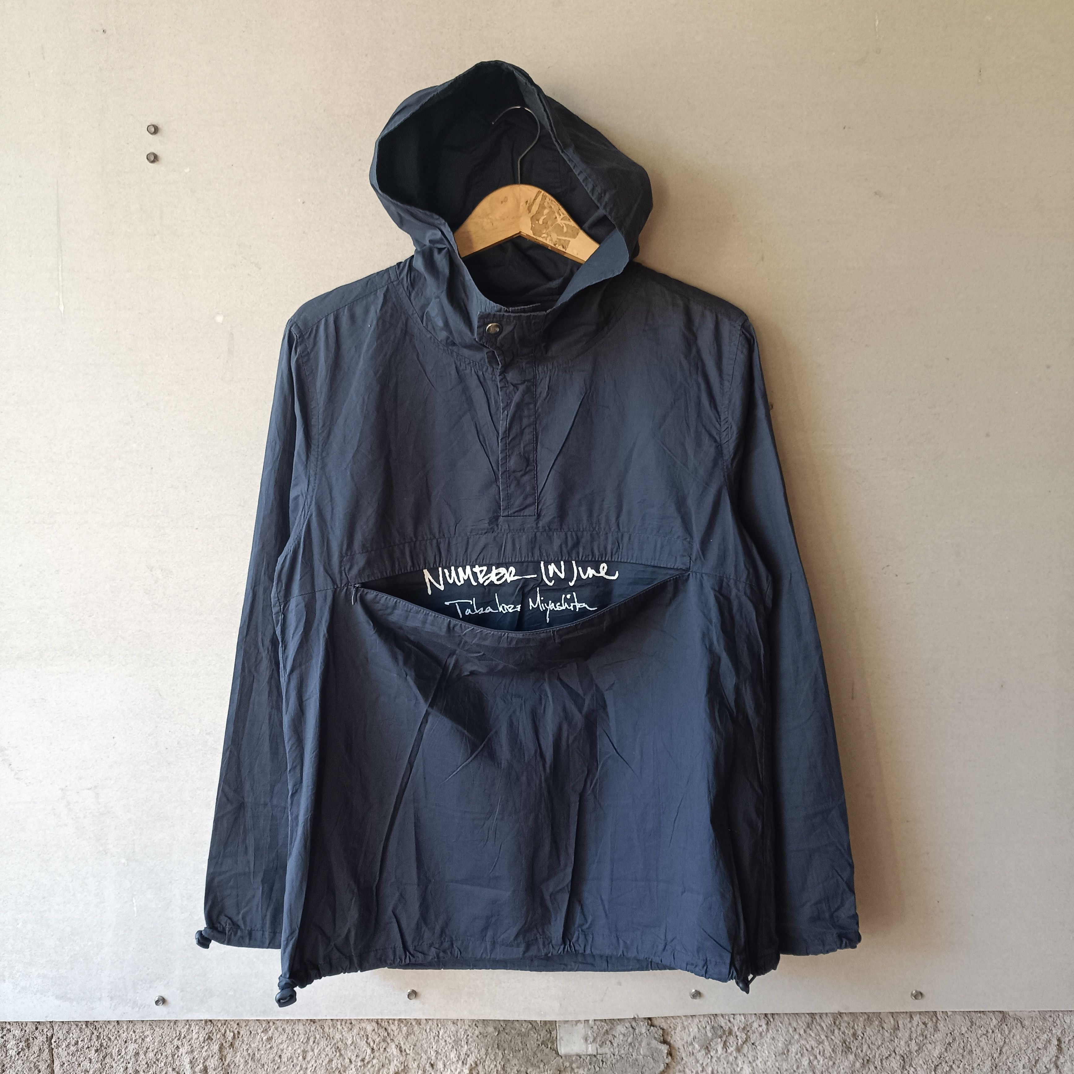 Number (N)ine Number (N)ine Anorak jacket hooded half button Navy Jacket Size US S / EU 44-46 / 1 - 2 Thumbnail