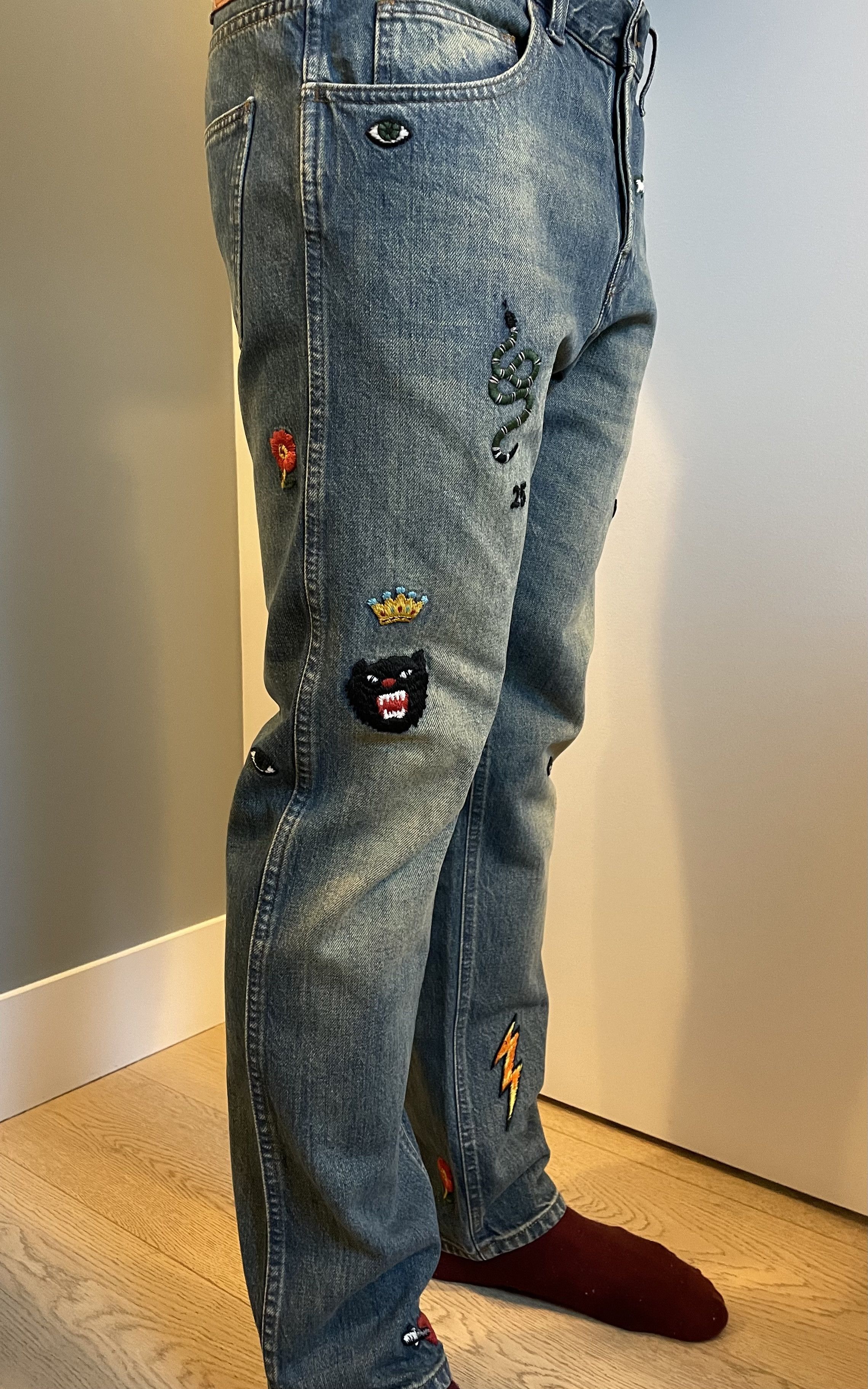 Gucci Gucci FW23 Patchwork Denim Pants Size 36 Size US 36 / EU 52 - 2 Thumbnail