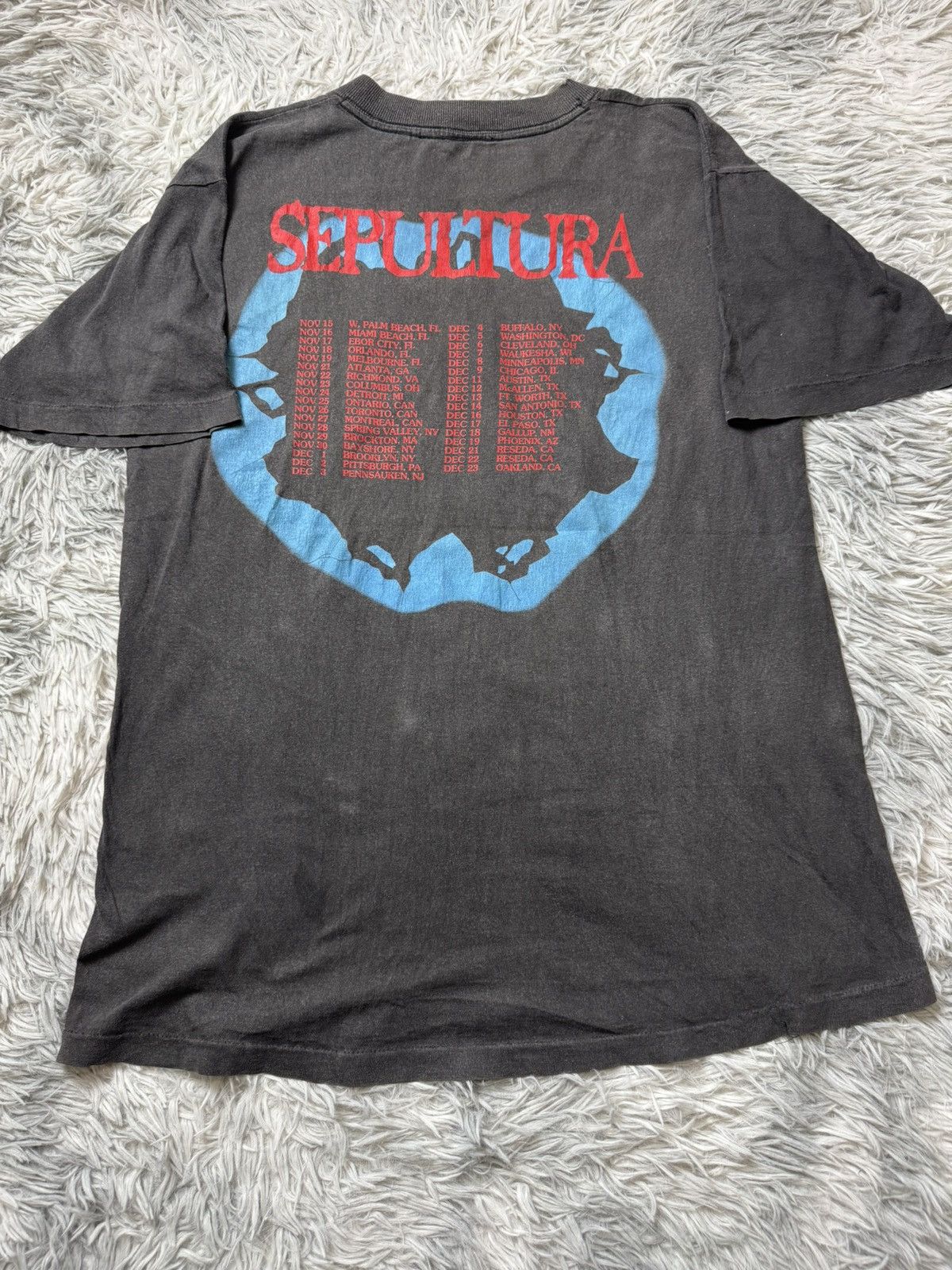 Vintage Vintage Sepultura Schizophrenia 1990 Blue Grape Size US L / EU 52-54 / 3 - 6 Thumbnail