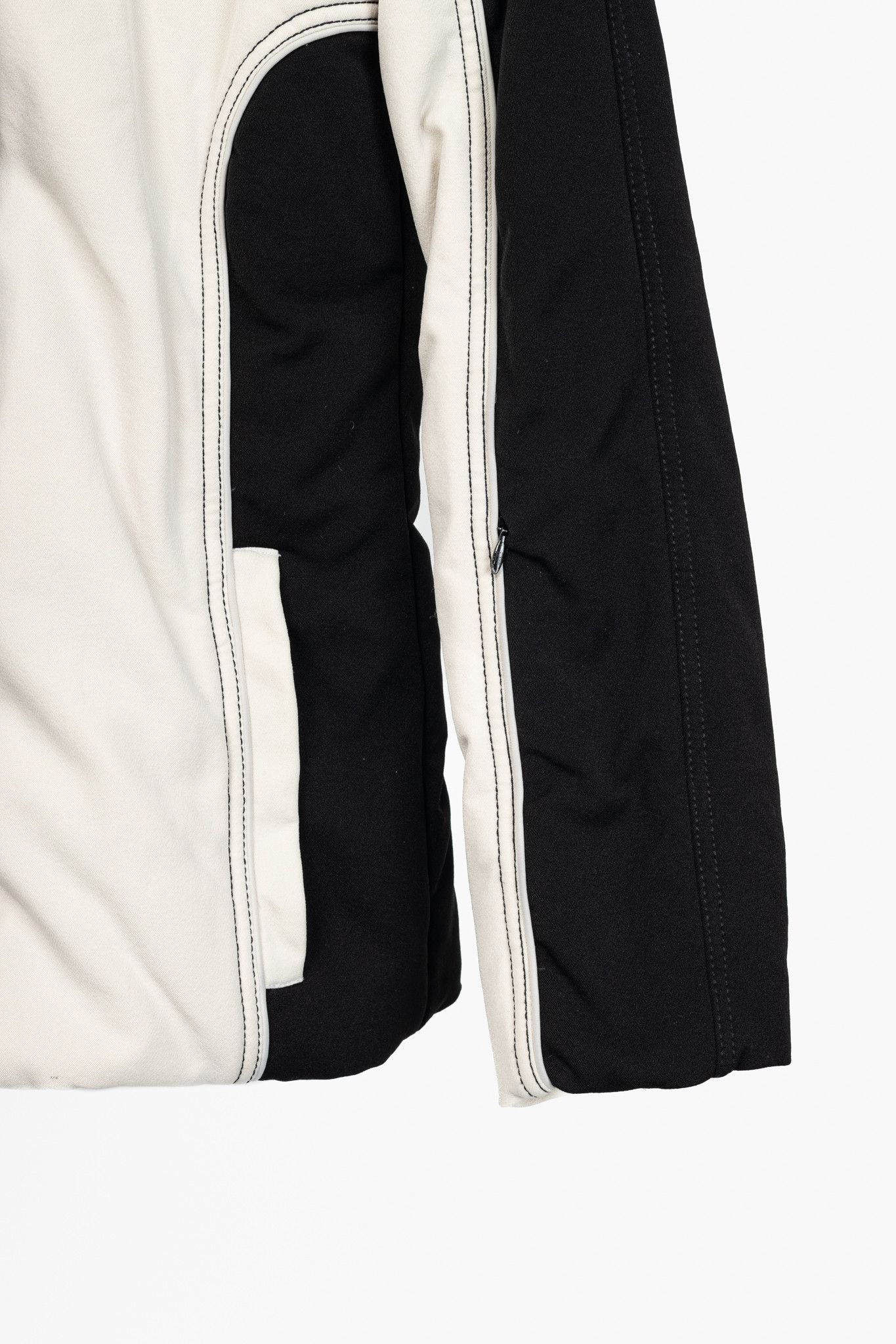 Fendi Fendi White & Black Colourblock Hidden-Hood Zip Jacket Size S / US 4 / IT 40 - 6 Thumbnail