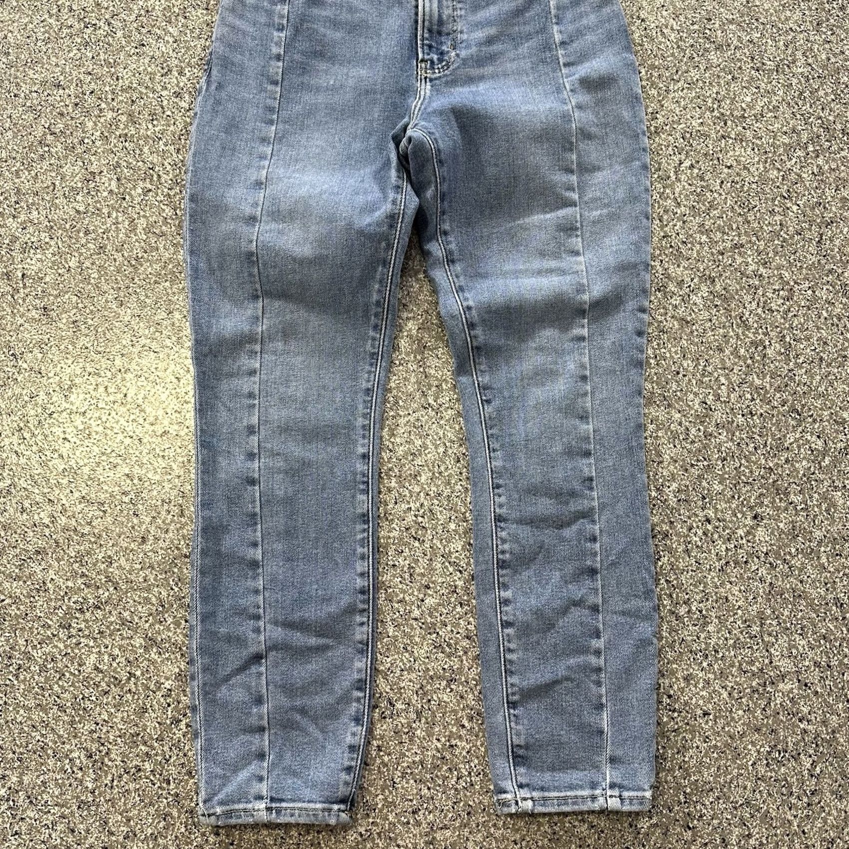 Abercrombie & Fitch Abercrombie & Fitch Jeans Womens 0 XS 25x24 The Super Skinny Ankle High Rise Denim Solid Stretch 5-Pocket Womens Jeans Size 42" / US 20 - 3 Thumbnail