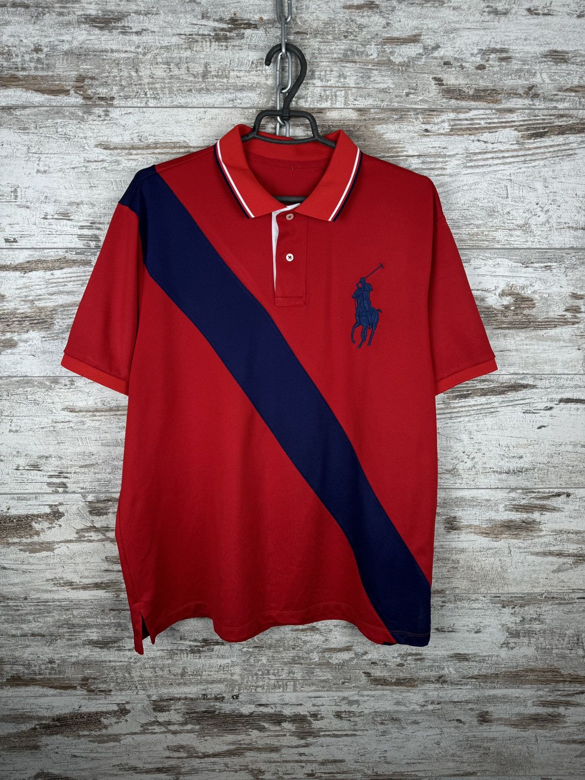 Polo Ralph Lauren × Vintage Mens Vintage Polo Ralph Lauren big logo polos rugby T-shirt Size US XL / EU 56 / 4 - 2 Thumbnail