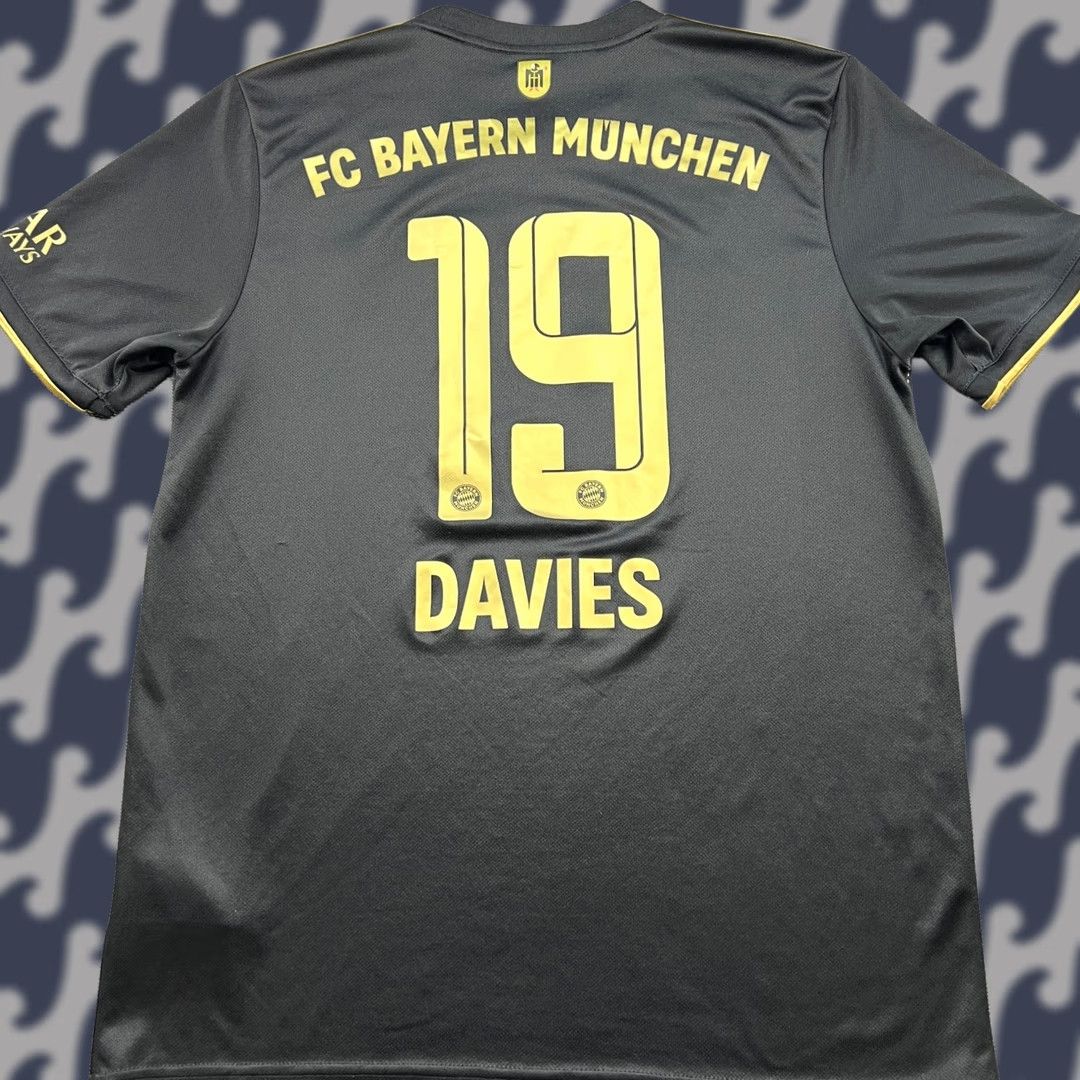 Adidas Nike Bayern Munich 2021 2022 Away Alphonso Davies #19 Jersey Football Mens Medium Shirt M Black Adidas Jersey Mens Football Size US M / EU 48-50 / 2 - 1 Thumbnail