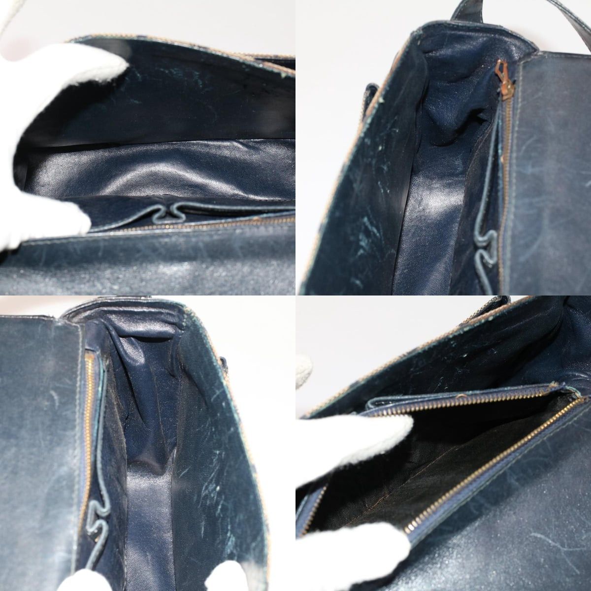 Celine CELINE C Macadam Canvas Shoulder Bag Navy Size ONE SIZE - 12 Thumbnail