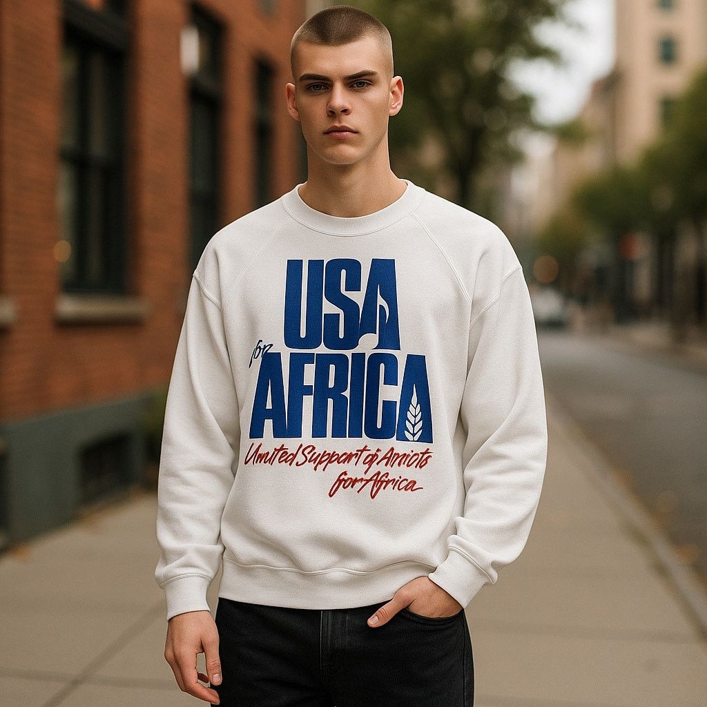 Vintage USA for Africa We Are The World Sweatshirt Michael