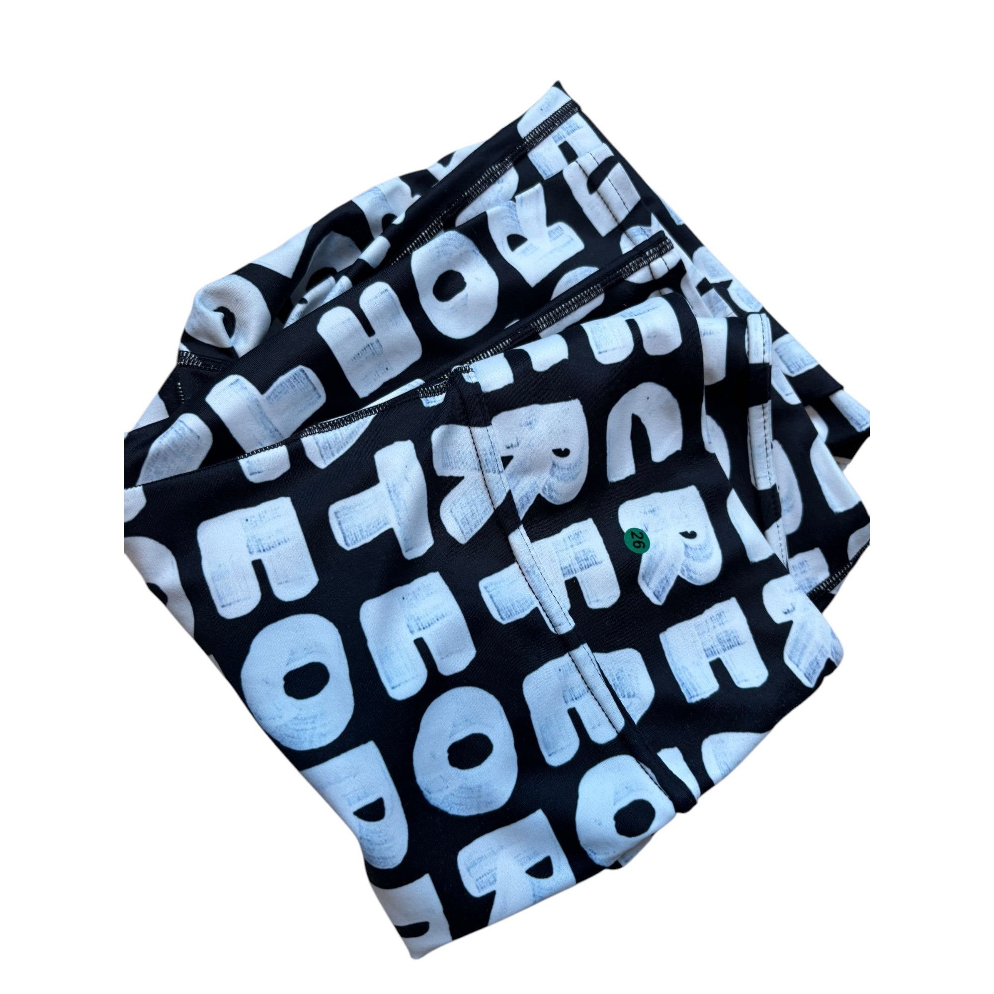 Other Black & White Alphabet Pattern Leggings - Medium Size 30" / US 8 / IT 44 - 7 Thumbnail