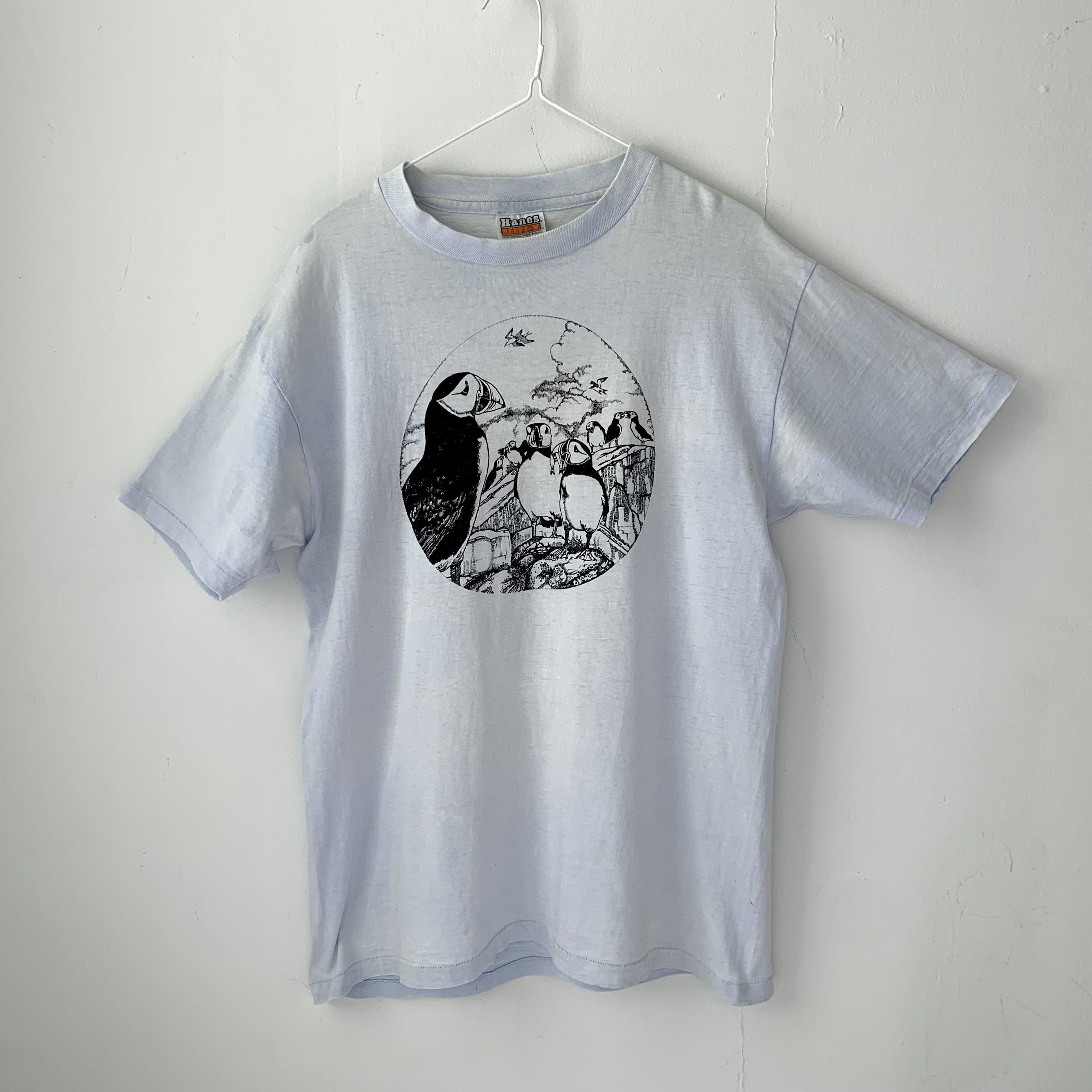 Hanes vintage sunfaded puffin t-shirt Size US L / EU 52-54 / 3 - 2 Thumbnail