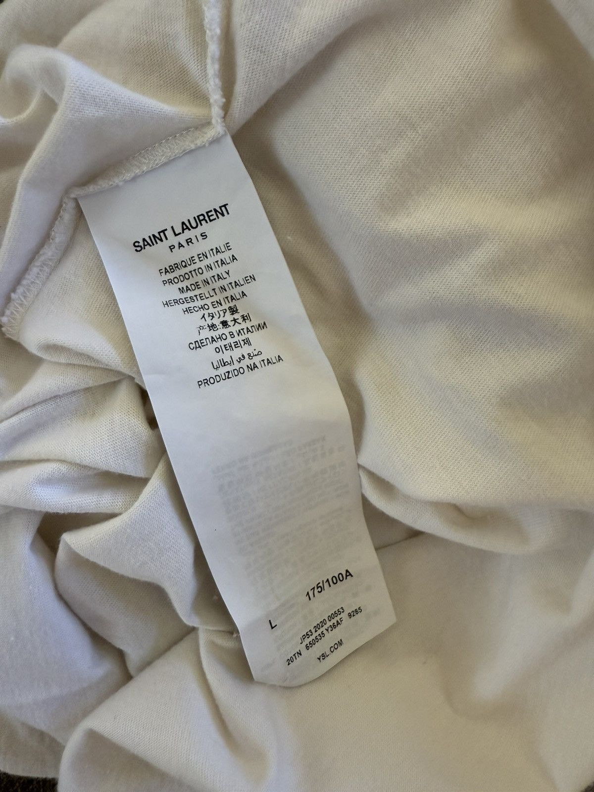 Saint Laurent Paris Saint Laurent Paris graphic t-shirt Size US L / EU 52-54 / 3 - 4 Thumbnail