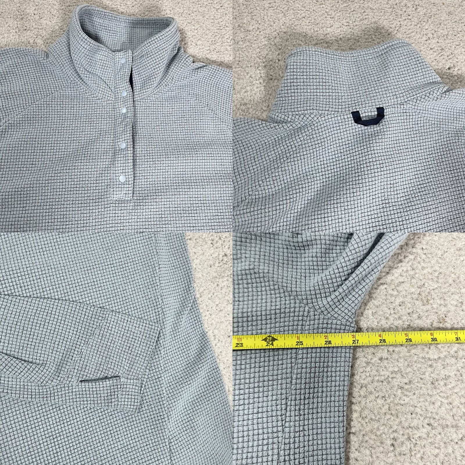 Outdoor Research Outdoor Research Pullover Mens 2XL Snap Button Grid Fleece Waffle Long Sleeve Blue Outdoors 2XL Mens Pullover Fleece Size US XXL / EU 58 / 5 - 9 Thumbnail