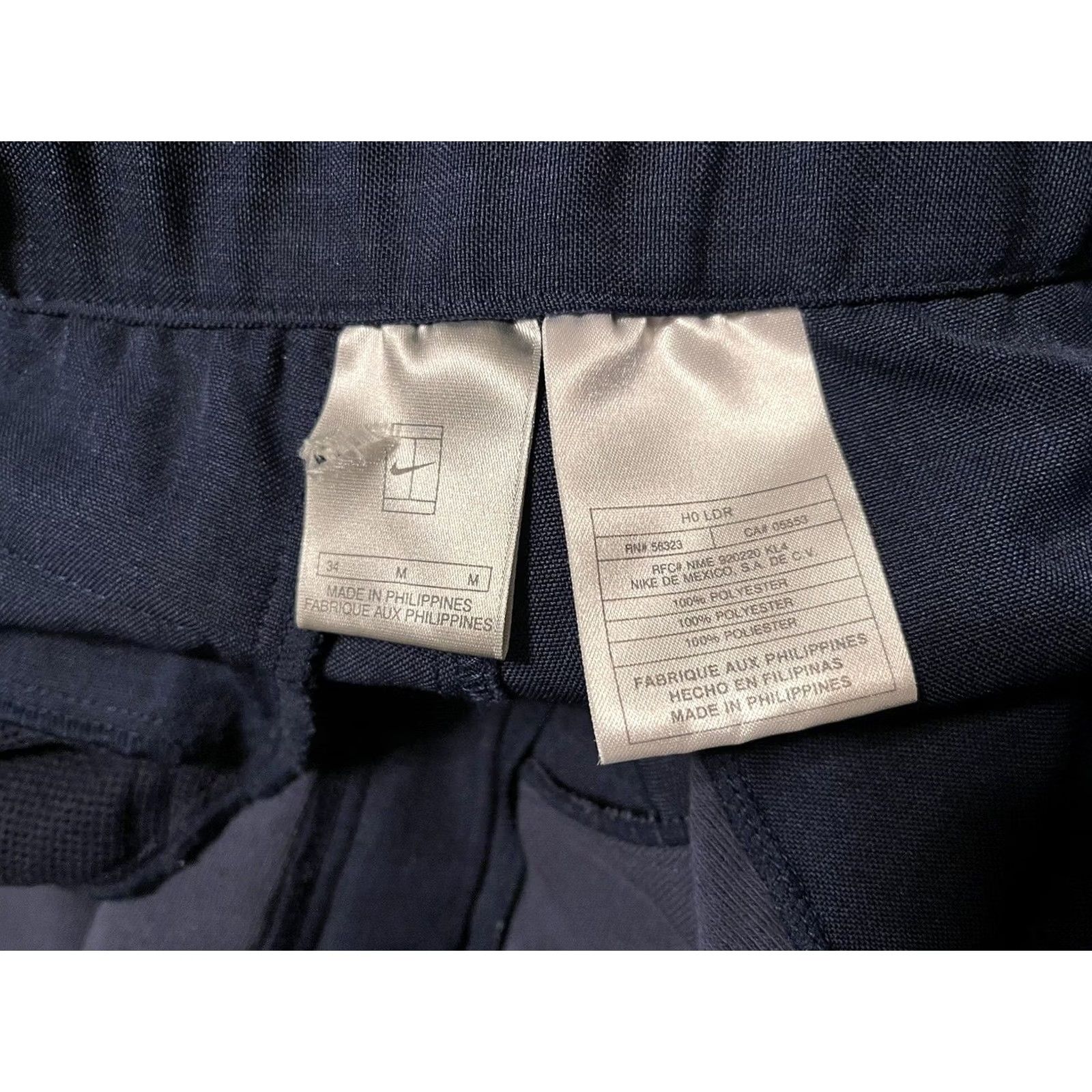 Nike VINTAGE Nike Challenge Court Logo Navy Blue Dri-Fit Tennis Shorts Mens Medium Size US 31 - 4 Thumbnail