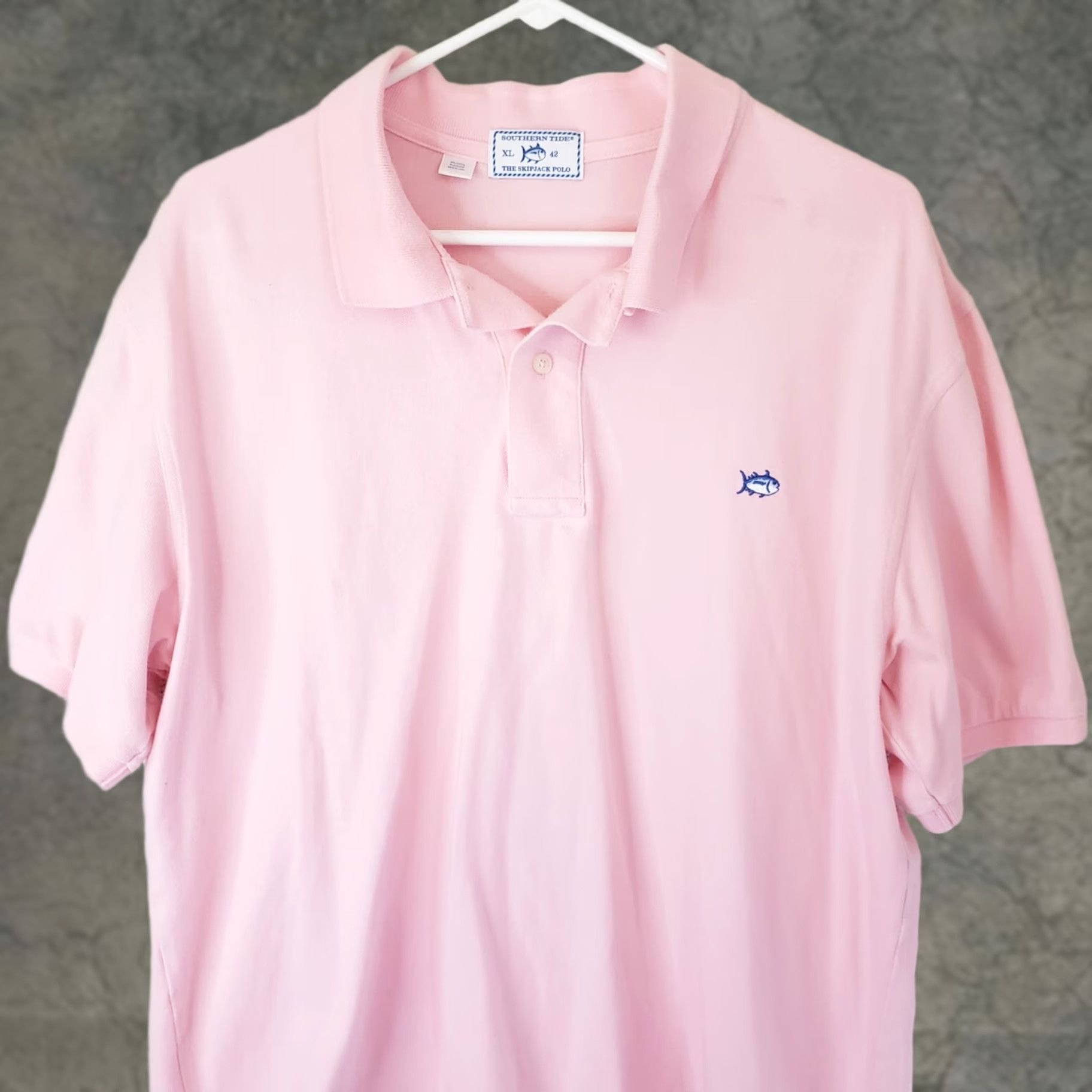 Southern Tide Southern Tide Skipjack Polo Shirt Men XL Pink Short Sleeve Polo Shirt Size US XL / EU 56 / 4 - 1 Thumbnail