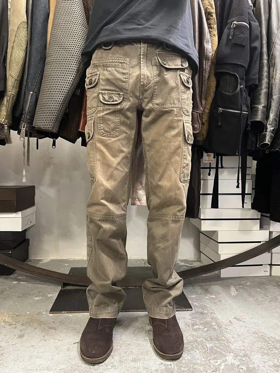SS2008 Dolce & Gabbana Brown Faded Multi Pockets Pants