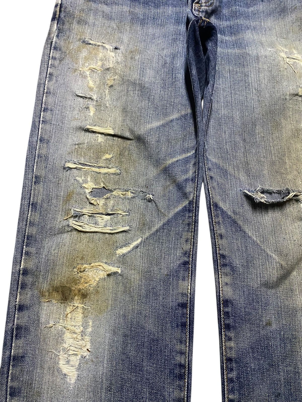 Edwin Vintage Edwin 403 Ripped Rusty Loose Jeans Size US 32 / EU 48 - 7 Thumbnail