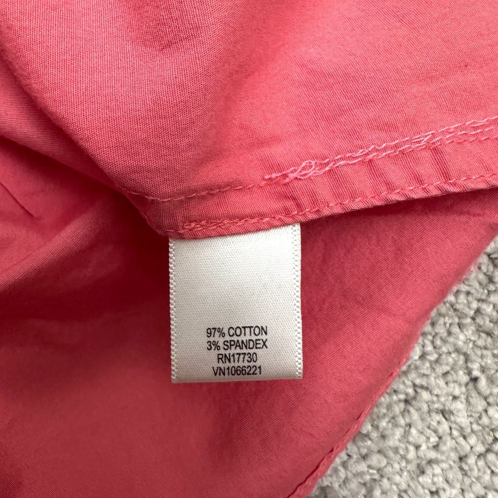 Merona Merona Shirt Adult Medium Pink Short Sleeve Button-Up Cotton Knit Casual Top Womens Size M / US 6-8 / IT 42-44 - 5 Thumbnail
