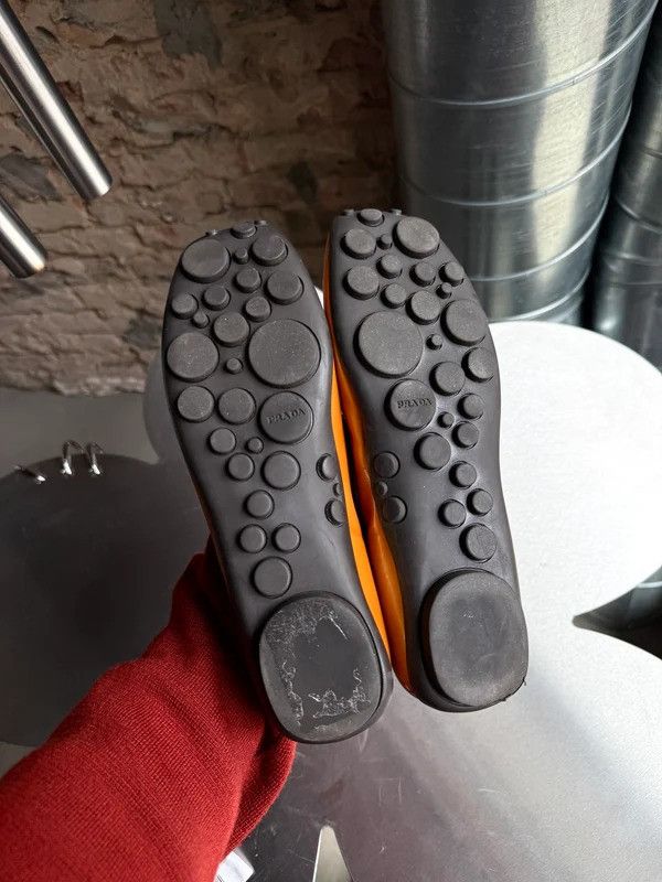 Prada Vintage Prada Vernis Flat Loafers Orange - EU 36.5 Size US 5.5 / IT 35.5 - 6 Thumbnail