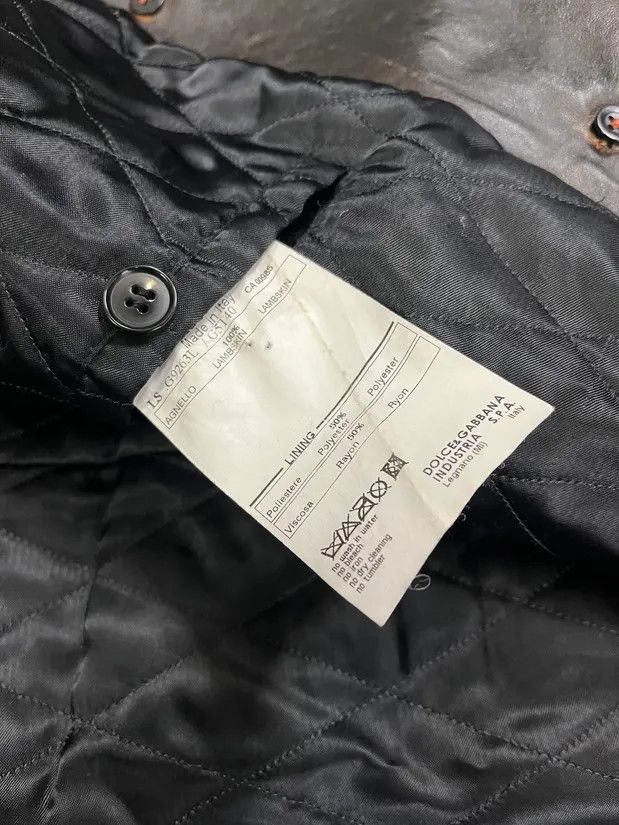 Dolce & Gabbana AW2001 Dolce & Gabbana Brown Eroded Leather Officer Buttoned Jacket Size US M / EU 48-50 / 2 - 10 Thumbnail