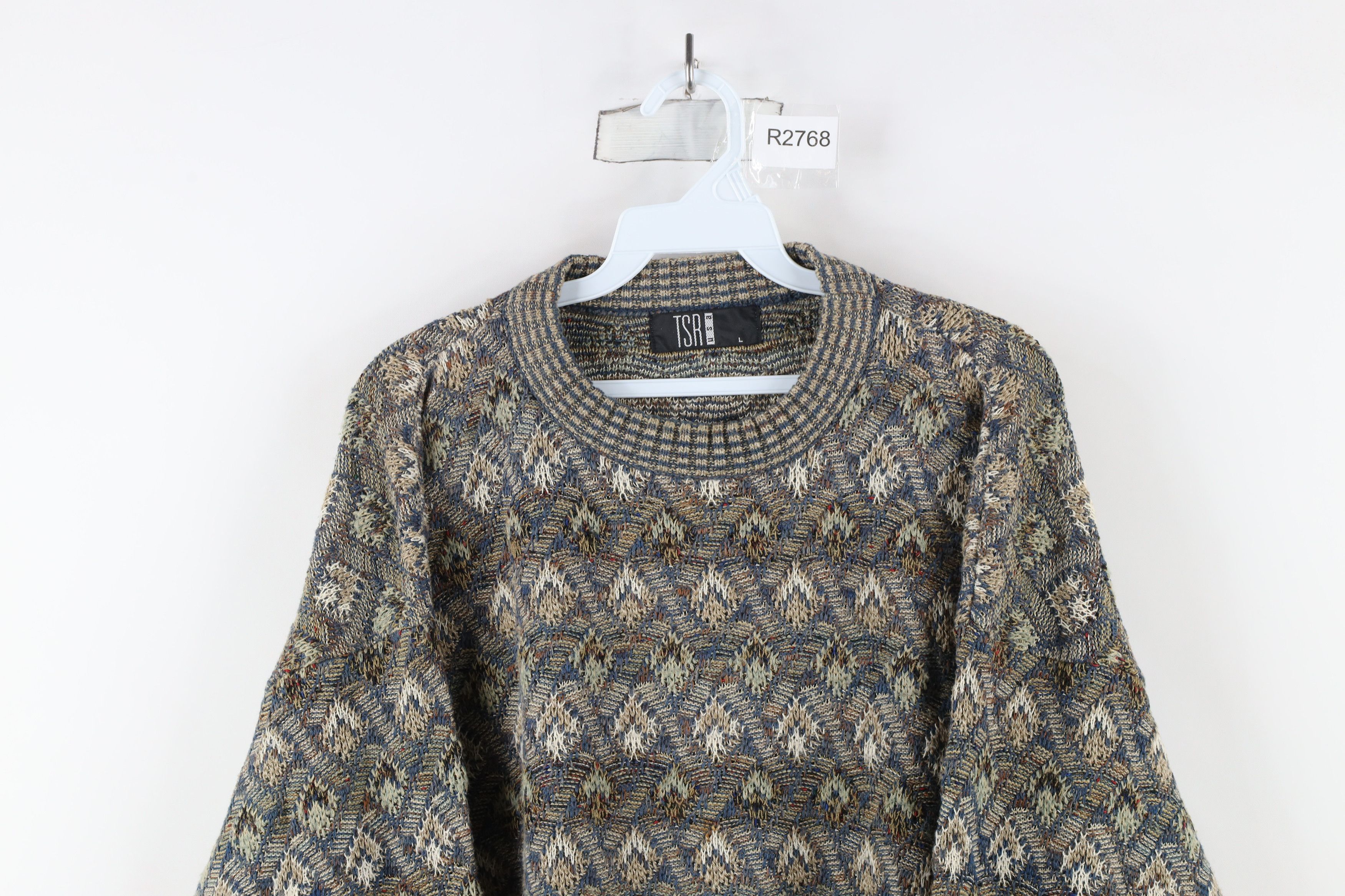 Vintage Vintage 90s Coogi Style Rainbow Knit Crewneck Sweater USA Size US L / EU 52-54 / 3 - 2 Thumbnail